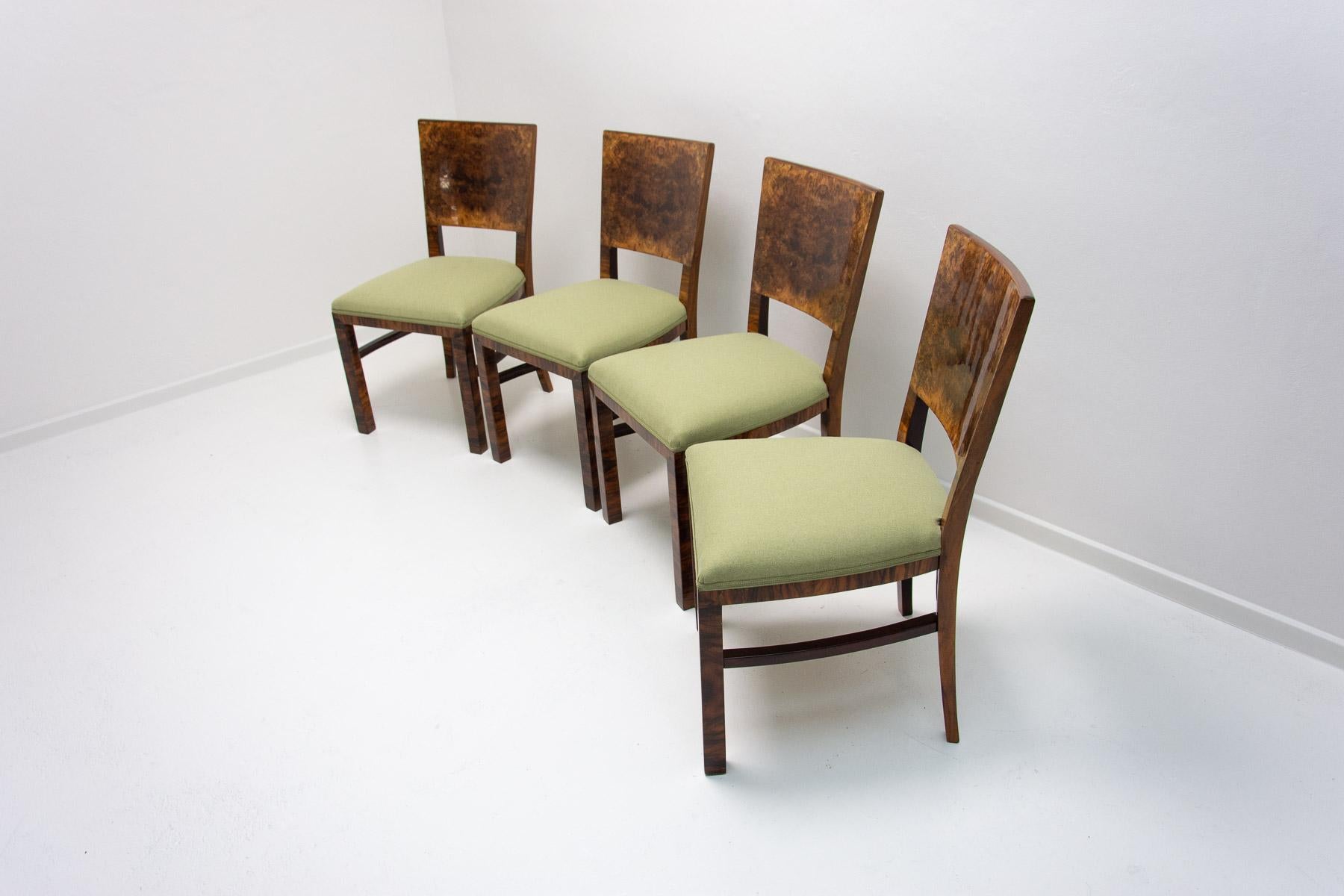 Fully restored Art Deco dining chairs, 1930´s, Czechoslovakia 2