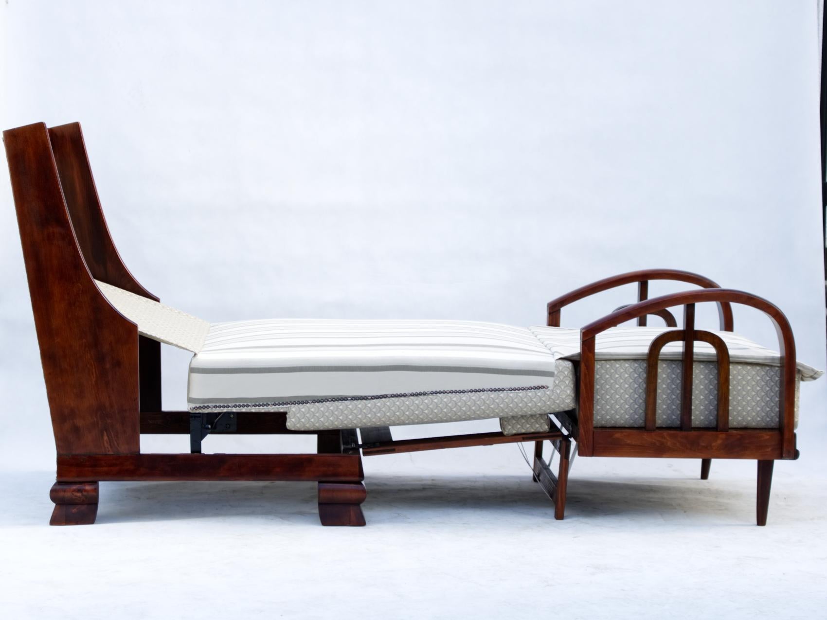 Fully Restored Bed Armchair Attributed to Lajos Kozma, circa 1920 2