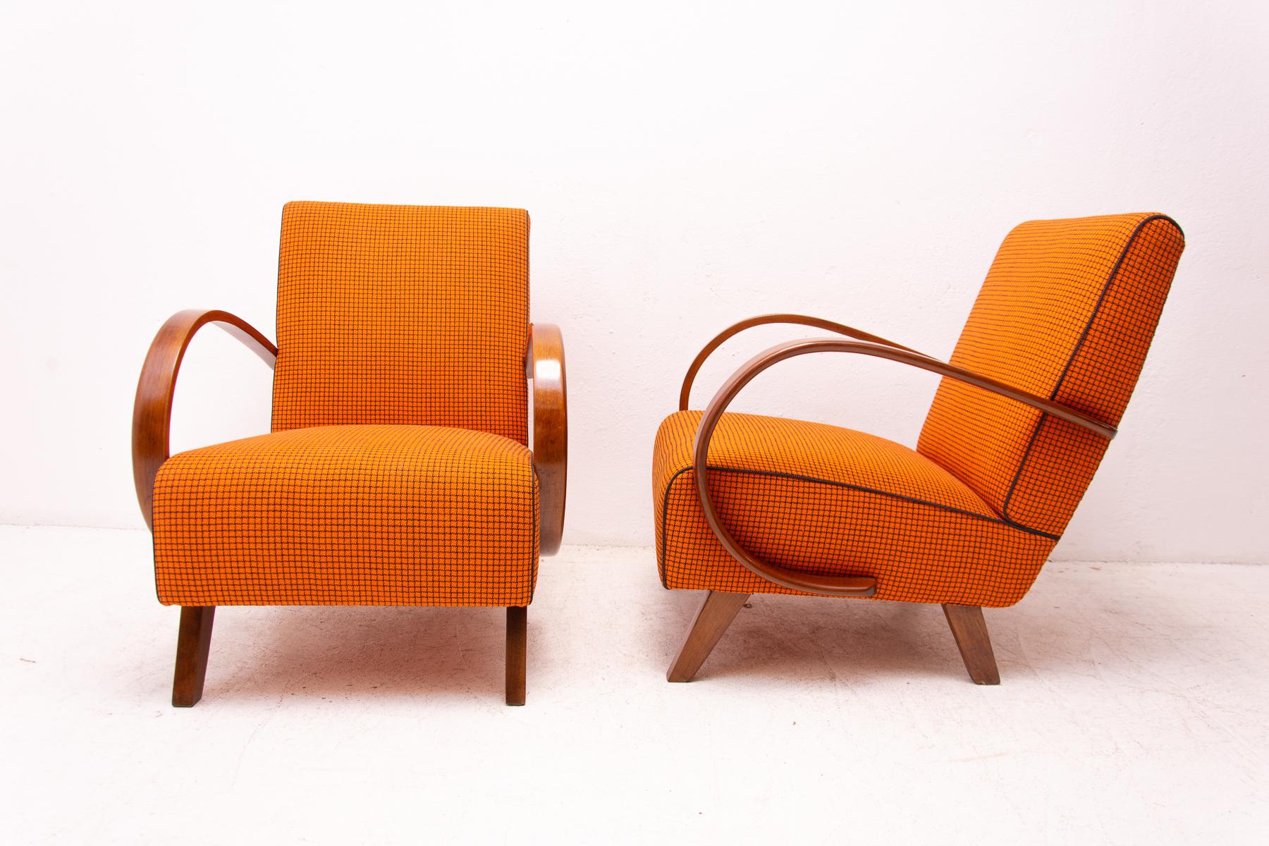 Fully Restored Bentwood Armchairs by Jindřich Halabala for UP Závody, 1950´s 3