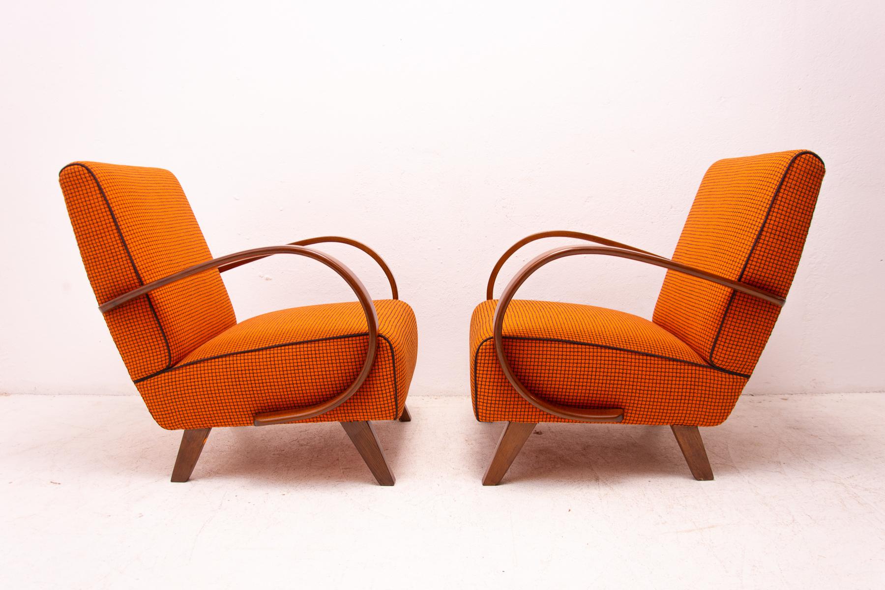 Fully Restored Bentwood Armchairs by Jindřich Halabala for UP Závody, 1950´s 4