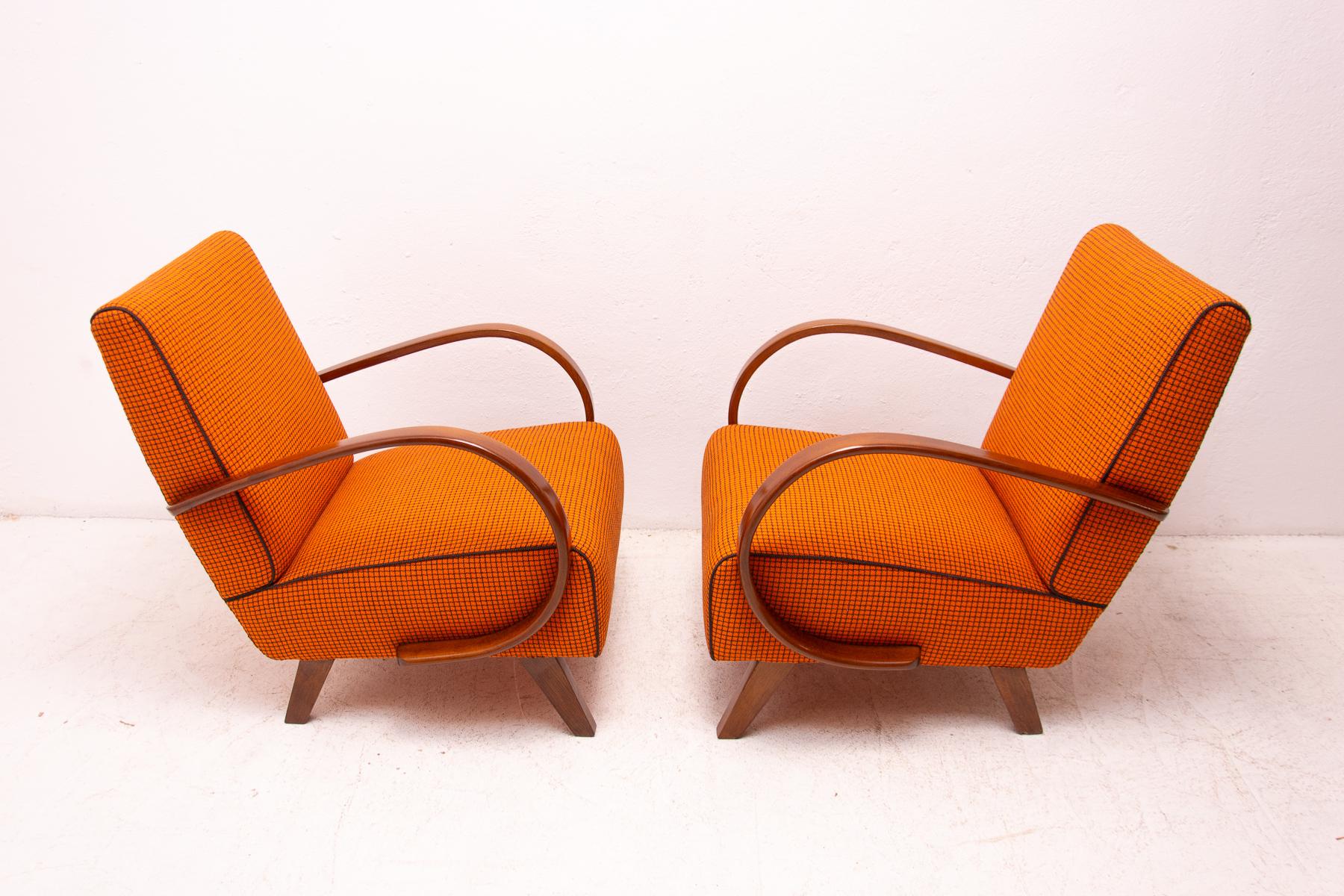 Fully Restored Bentwood Armchairs by Jindřich Halabala for UP Závody, 1950´s 5