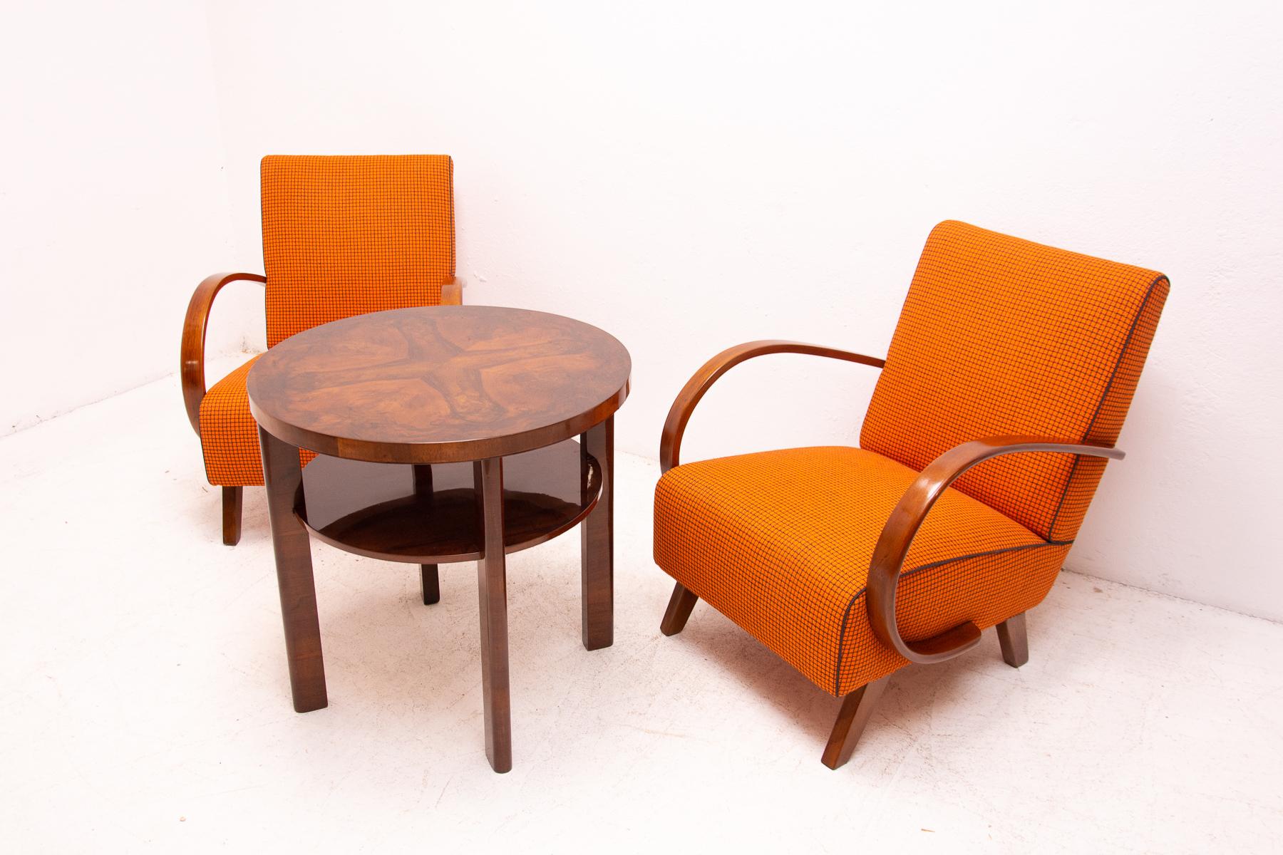Czech Fully Restored Bentwood Armchairs by Jindřich Halabala for UP Závody, 1950´s