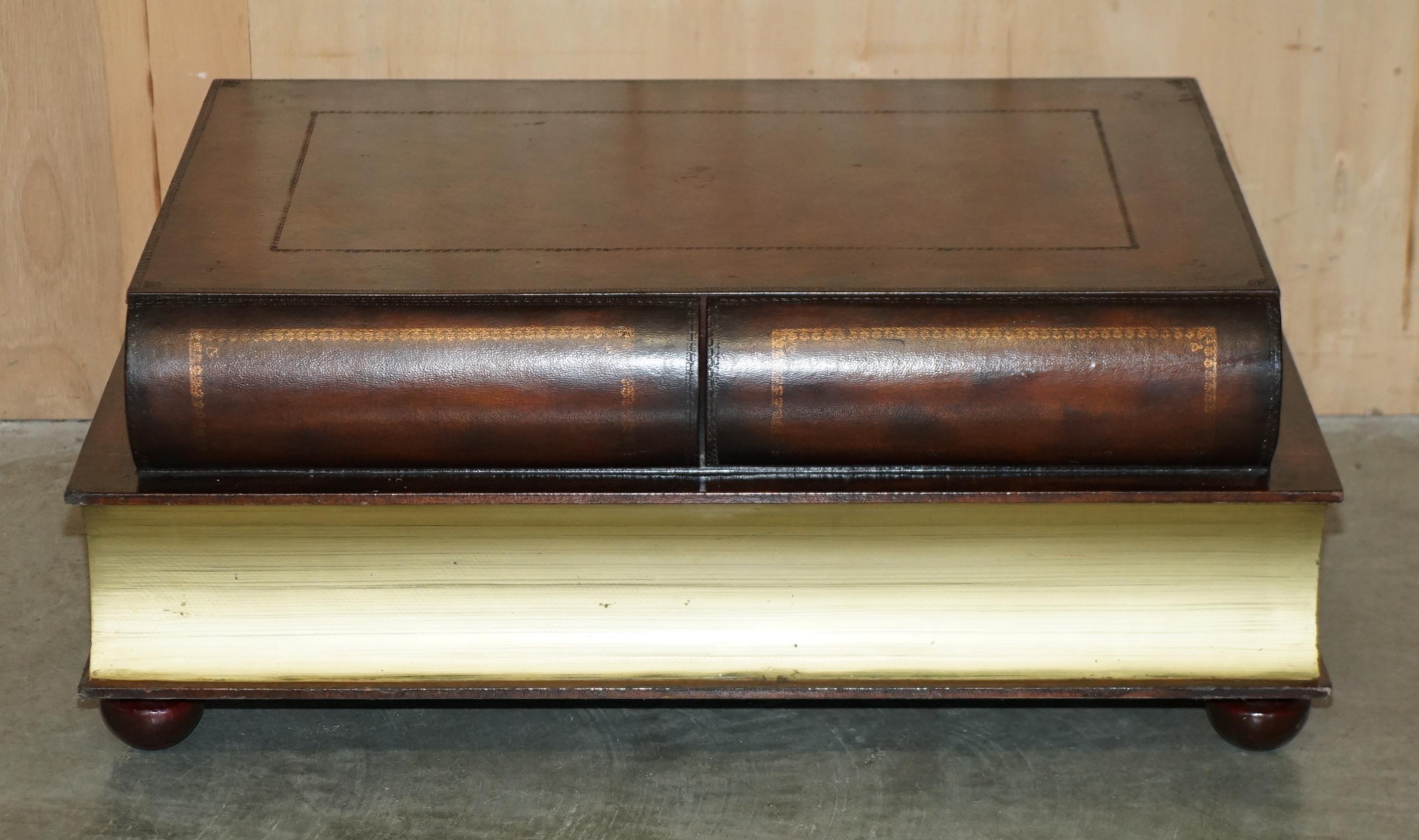 Royal House Antiques

Royal House Antiques is delighted to offer for sale this lovely fully restored scholars stack of books brown leather coffee table with twin large drawers

Please note the delivery fee listed is just a guide, it covers within