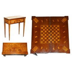 TAVOLO DA GIOCO A SCACCHI COMPLETAMENTE RESTAURATO CIRCA 1800 MARQUETRY OLANDESE INLAID
