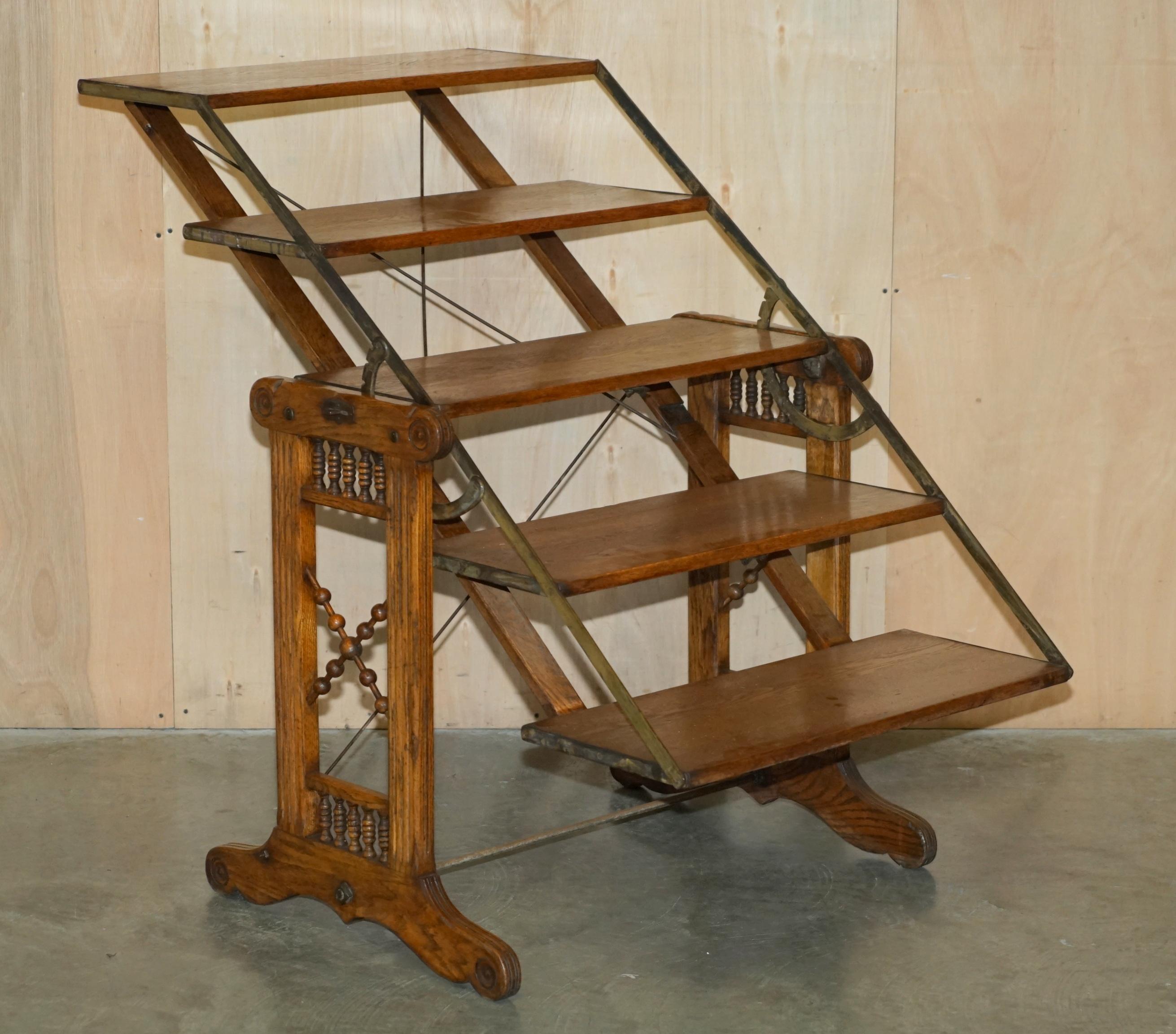FULLY RESTORED CiRCA 1910 BOECKH BROTHERS METAMORPHIC BAKERS TABLE BOOKCASE For Sale 8