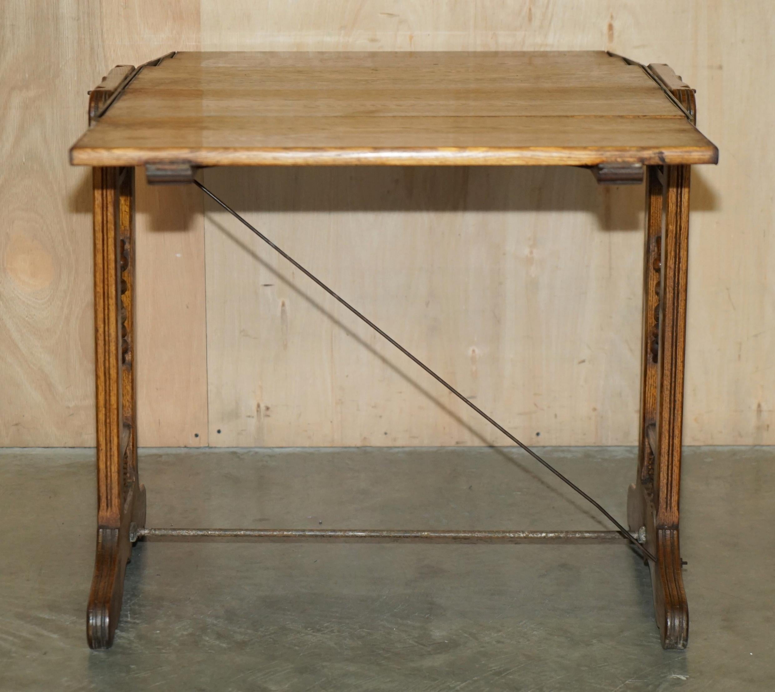 FULLY RESTORED CiRCA 1910 BOECKH BROTHERS METAMORPHIC BAKERS TABLE BOOKCASE For Sale 12