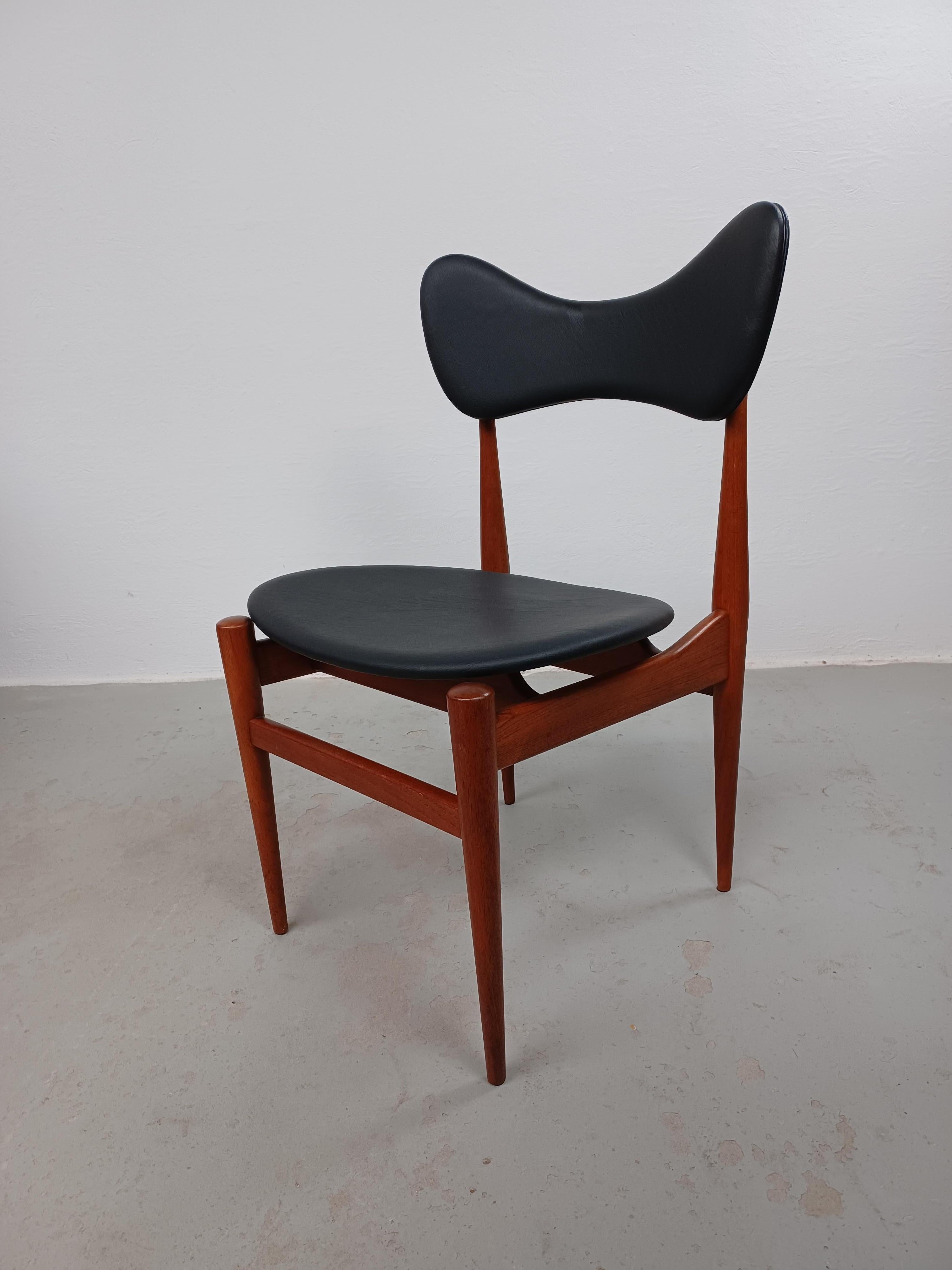 Mid-Century Modern Chaise d'appoint danoise en teck Inge & Luciano Rubino entièrement restaurée par Sorø Stolefabrik en vente