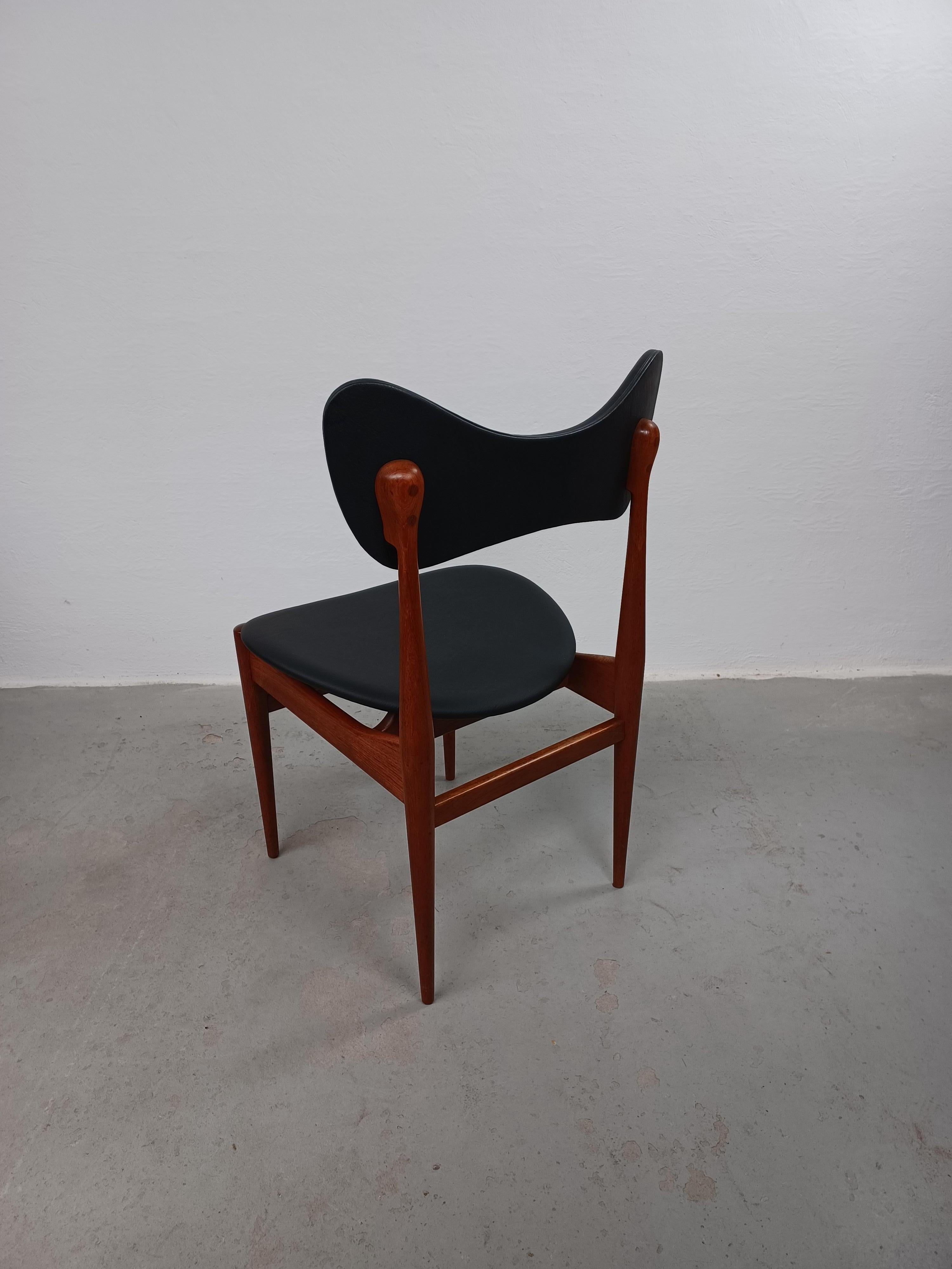 Chaise d'appoint danoise en teck Inge & Luciano Rubino entièrement restaurée par Sorø Stolefabrik Excellent état - En vente à Knebel, DK