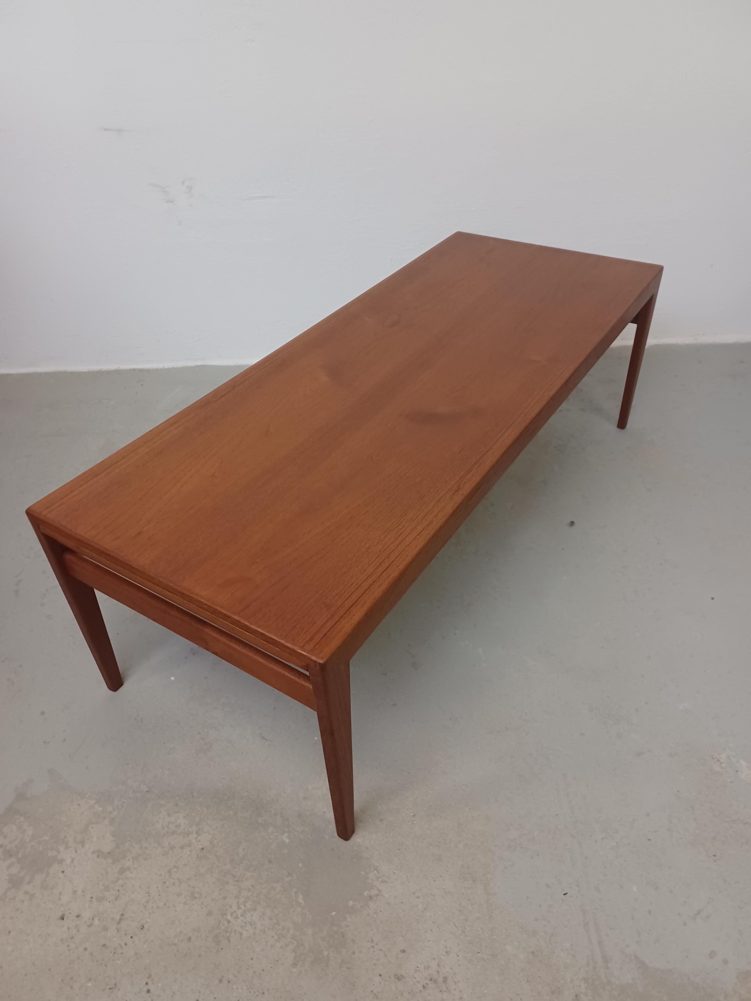 20th Century Fully Restored Danish Johannes Andersen Coffee Table in Teak by CFC Silkeborg For Sale