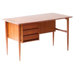 Fully Restored Danish Mid-Century Modern Teak Day Desk, 1950s