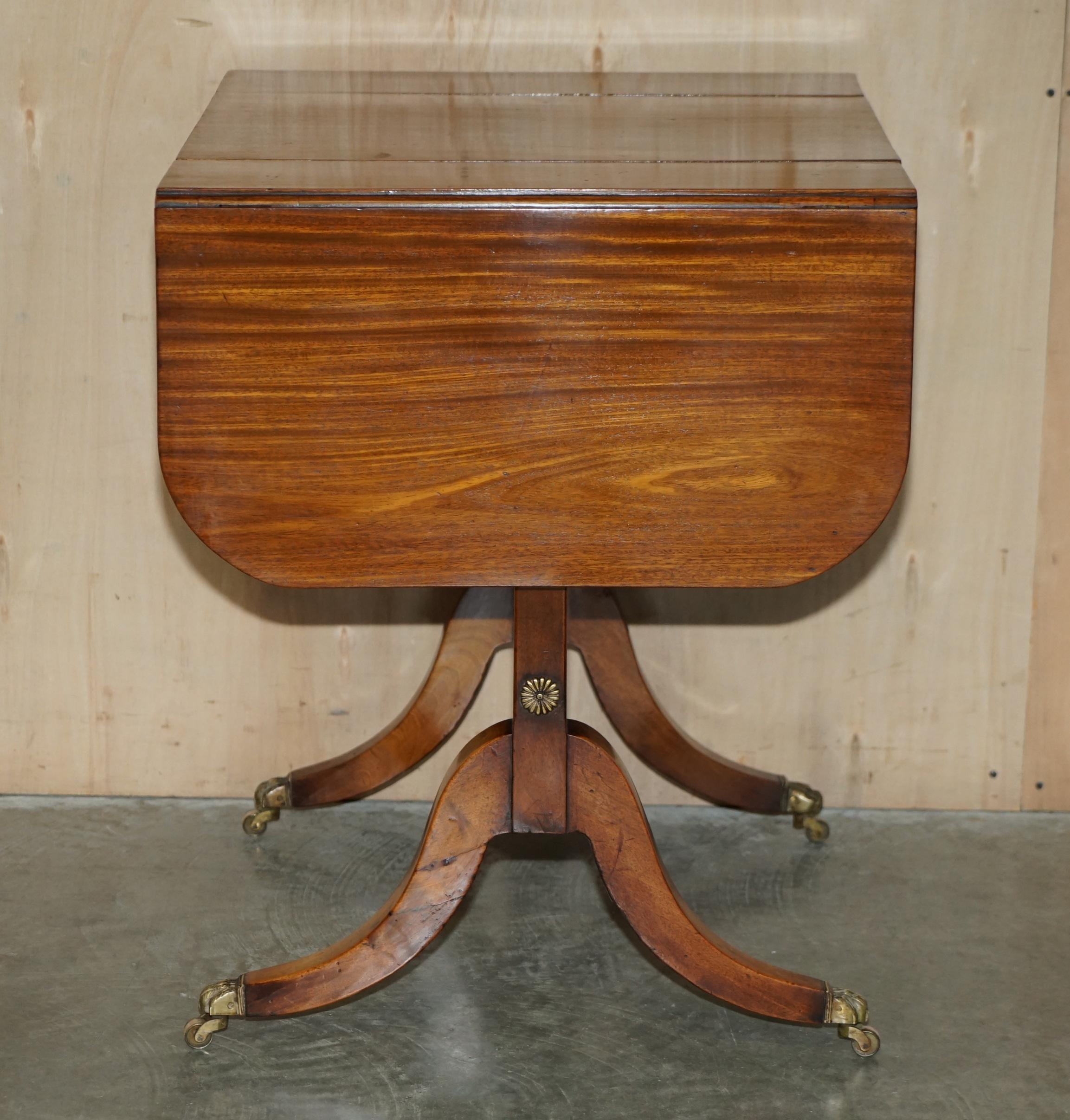 Fully Restored Extending Antique Regency Sofa Table Inc Chess Board & Backgammon For Sale 7