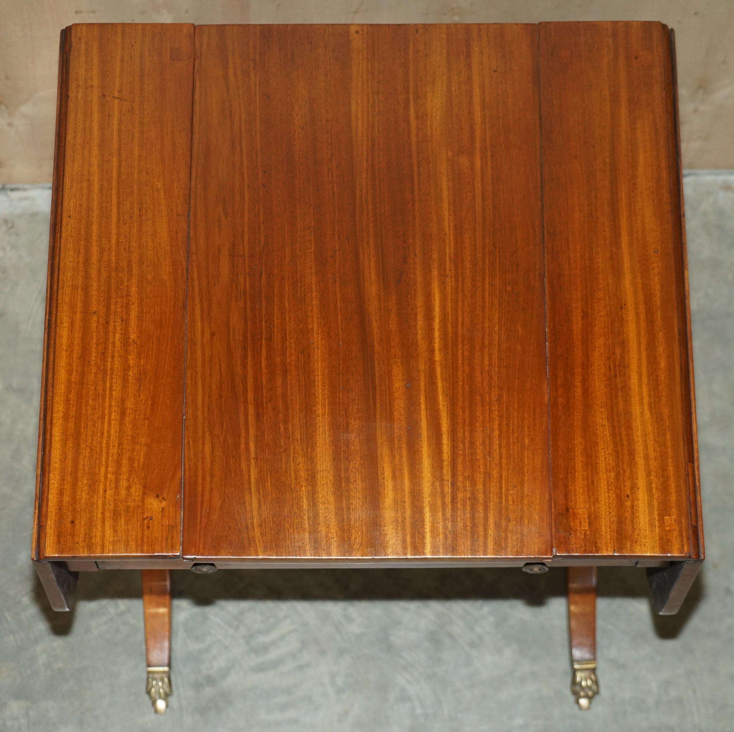 Fully Restored Extending Antique Regency Sofa Table Inc Chess Board & Backgammon For Sale 2