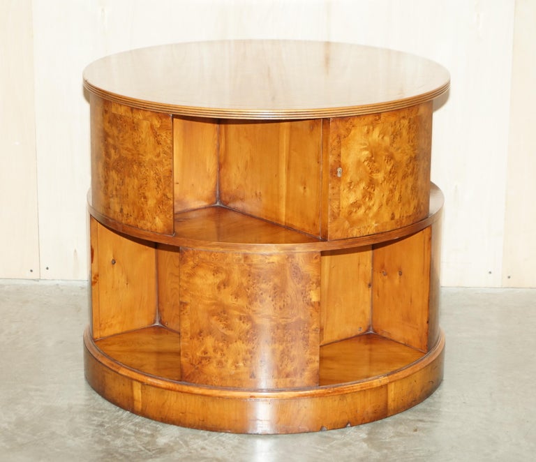 Fully Restored Extra Large Burr Walnut Book Table with Twin Cupboards ...