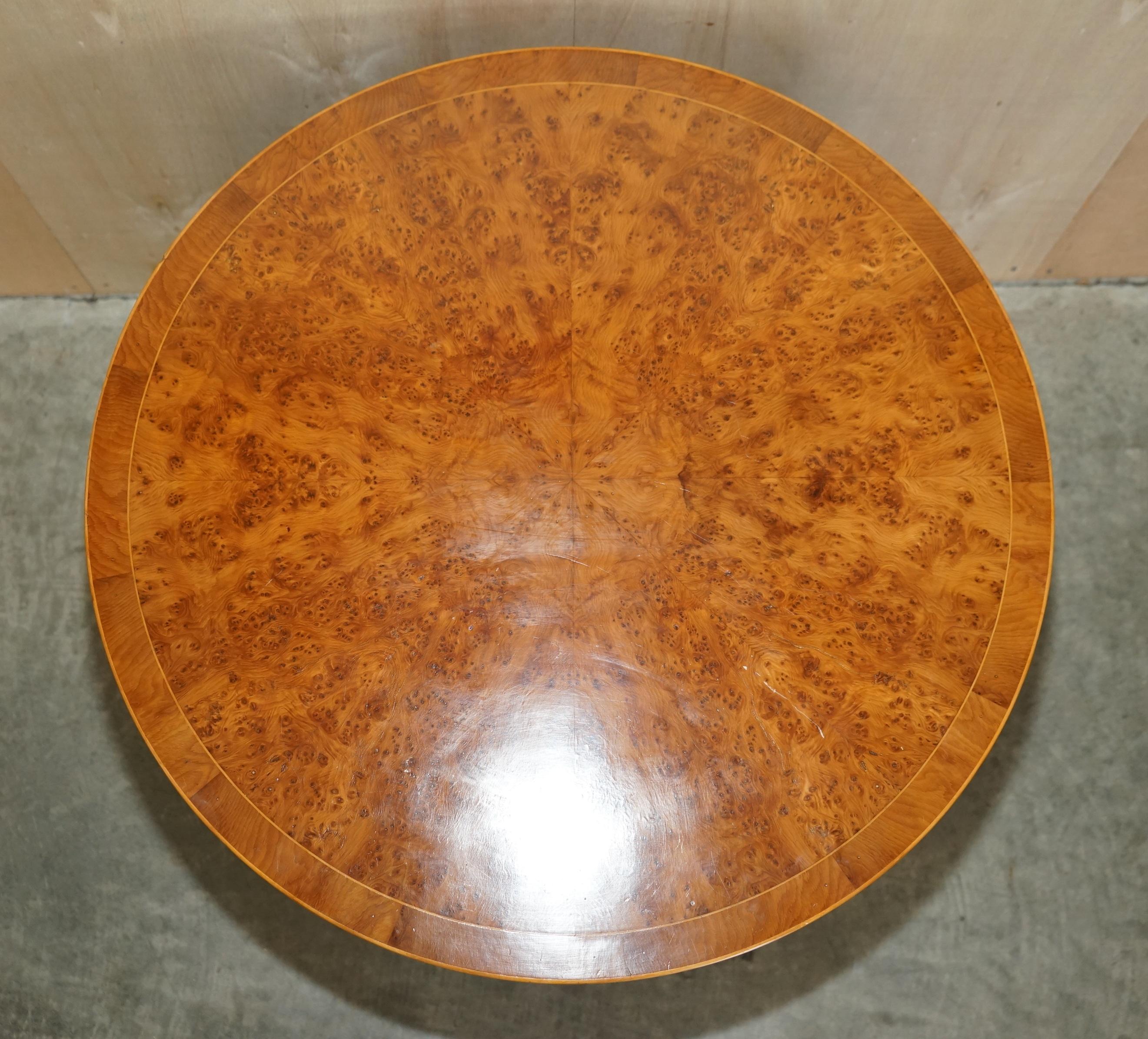 Fully Restored Extra Large Burr Walnut Book Table with Twin Cupboards with Key For Sale 1
