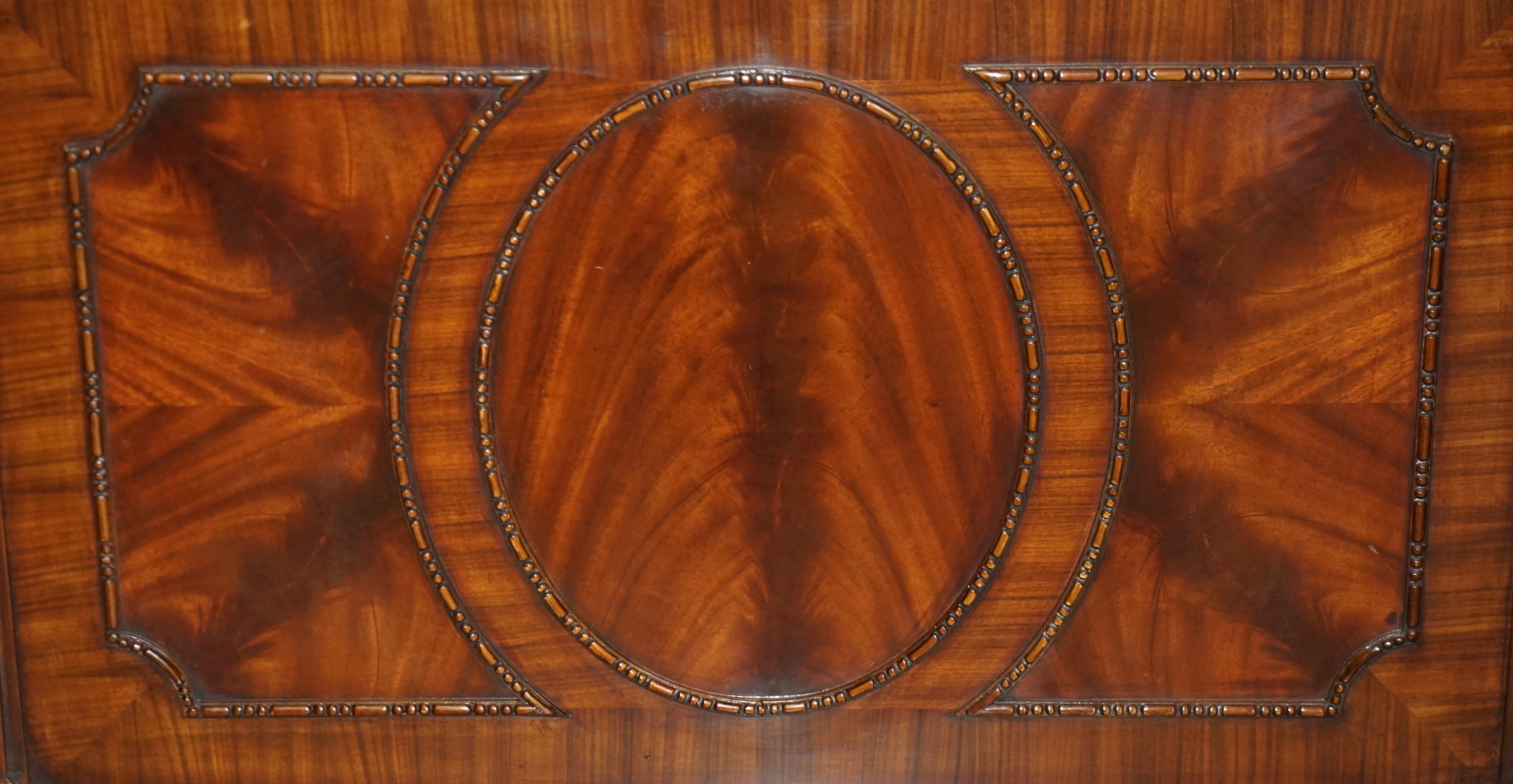20th Century FULLY RESTORED EXTRA LARGE DOUBLE SiDED REGENCY TWIN PEDESTAL PARTNER DESK For Sale