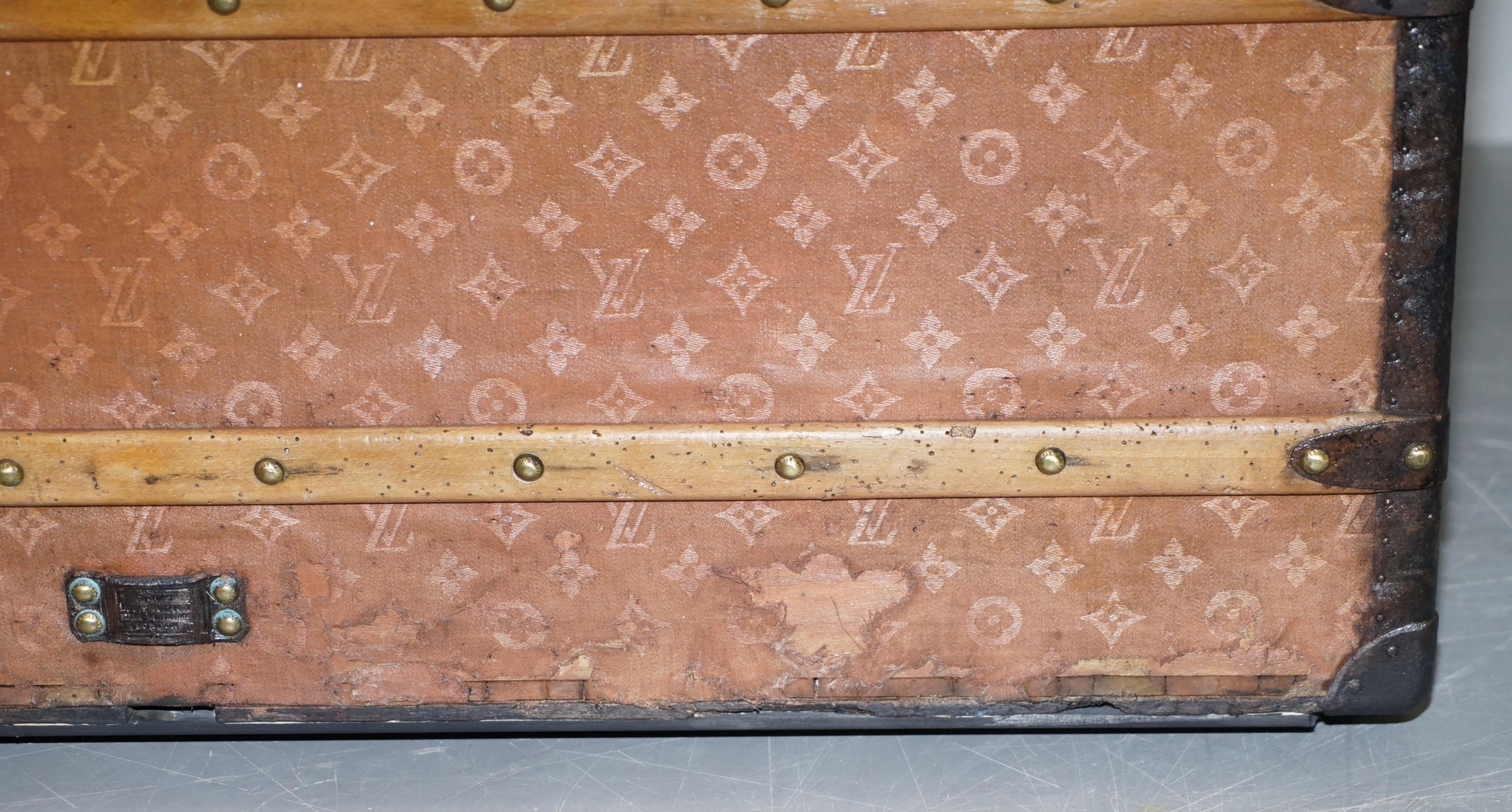 Fully Restored Extra Large Louis Vuitton Paris 1900 Malle Haute Steamer Trunk 1