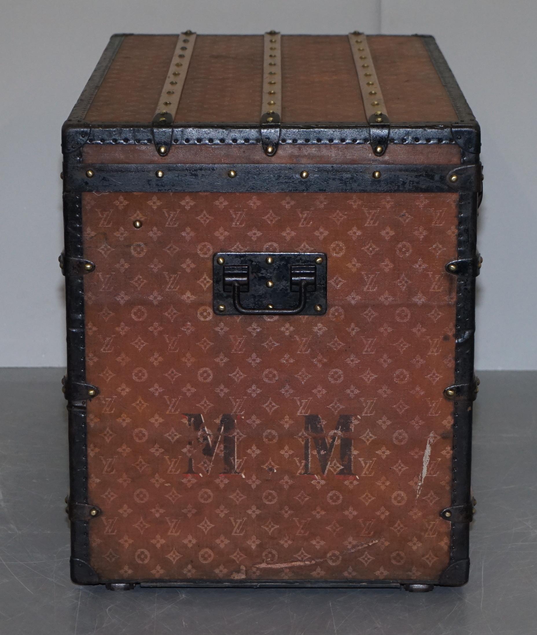 Fully Restored Extra Large Louis Vuitton Paris 1900 Malle Haute Steamer Trunk 1