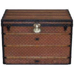 Antique Luis Vuitton Steamer/ Wardrobe Trunk For Restoration #195999