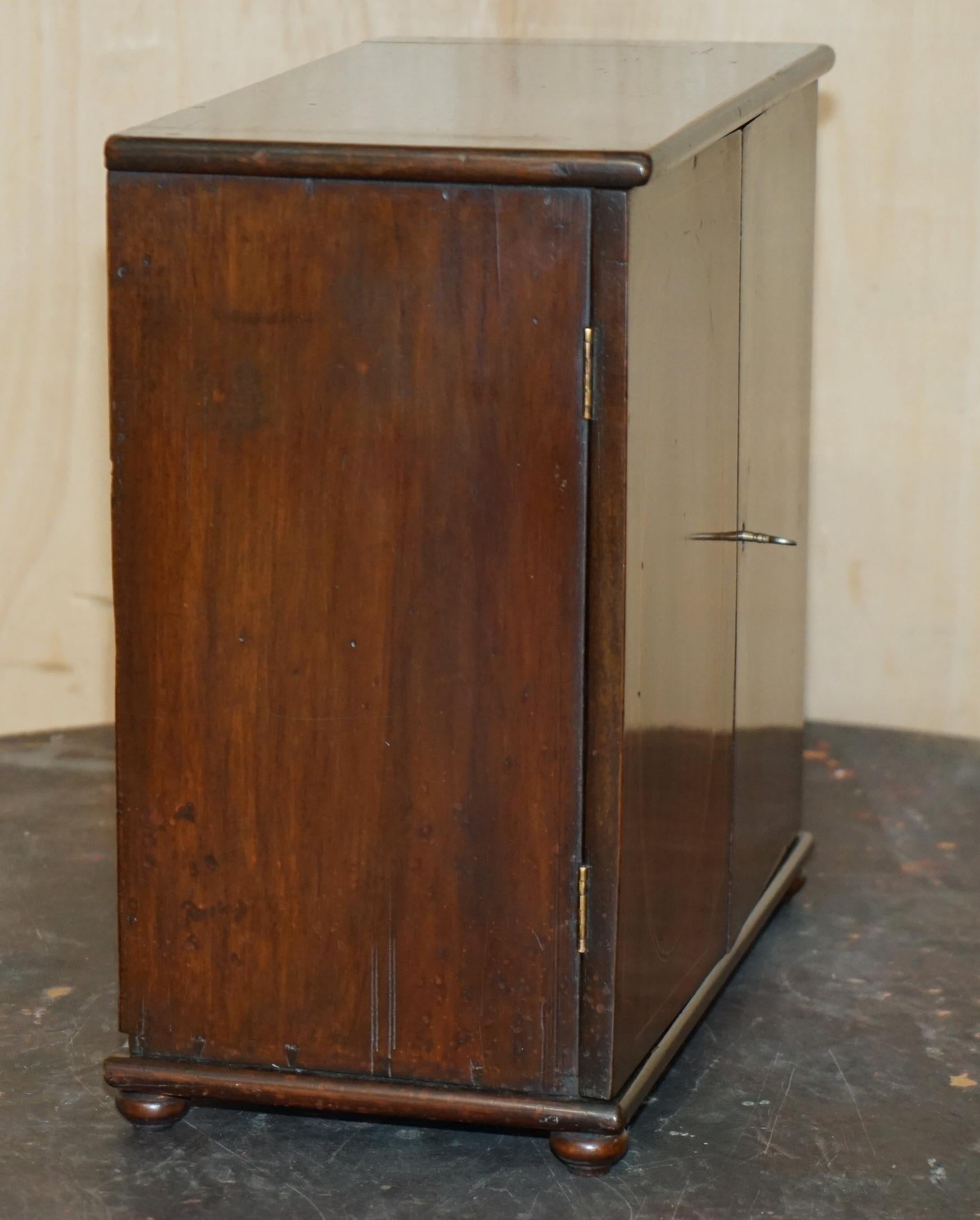 FULLY RESTORED FINE & ANTIQUE GEORGIAN SHERATON COLLECTORS CABINET CiRCA 1820 For Sale 5