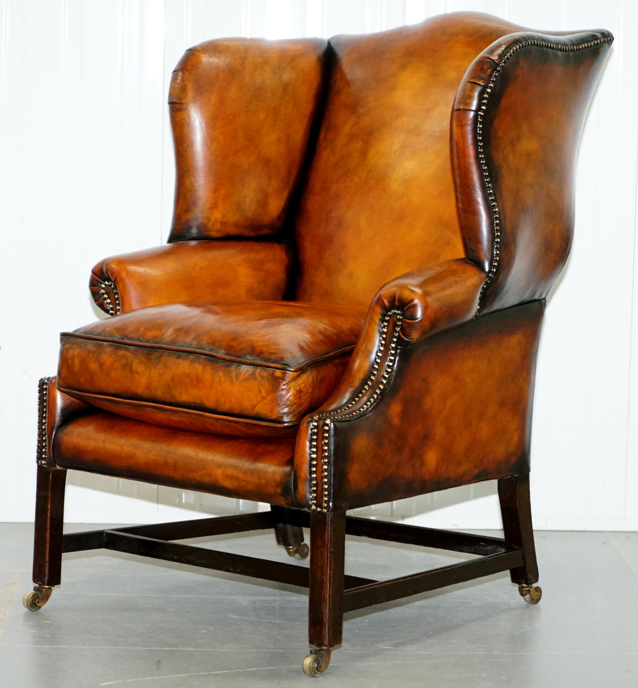 wingback leather chair