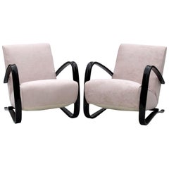 Fully Restored H269 Lounge Chairs by Jindřich Halabala, 1930s