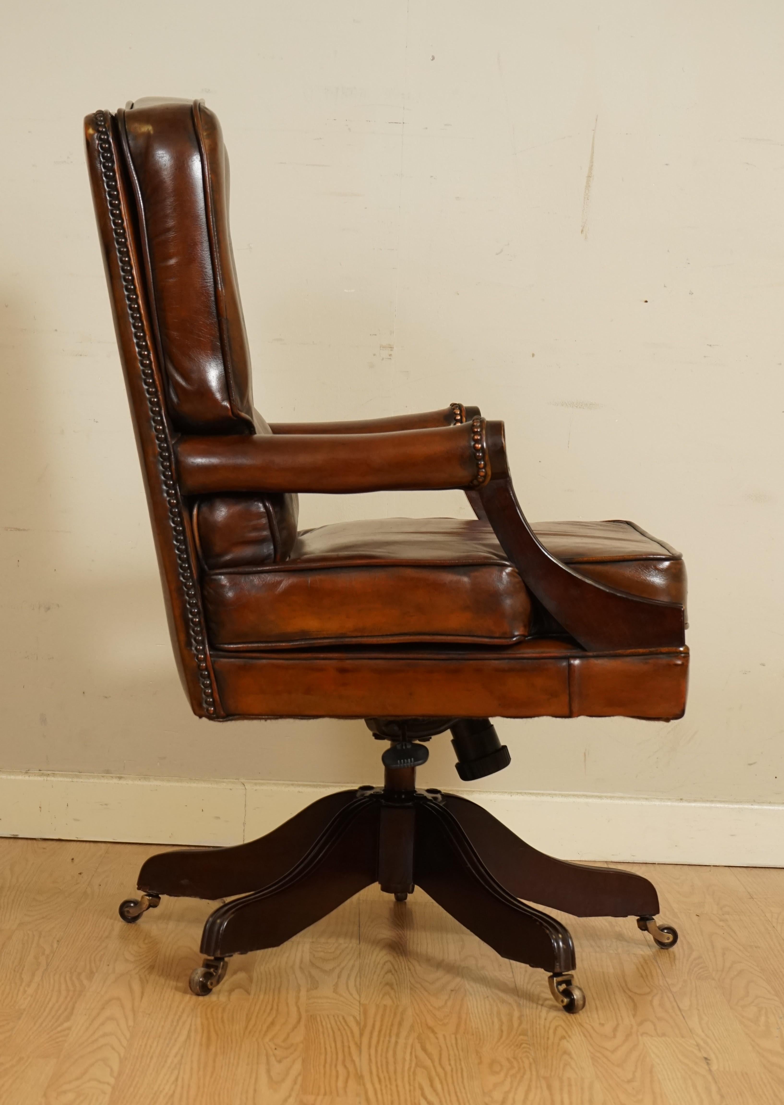 Fully Restored Hand Dyed Directors Captains Office Chair 4