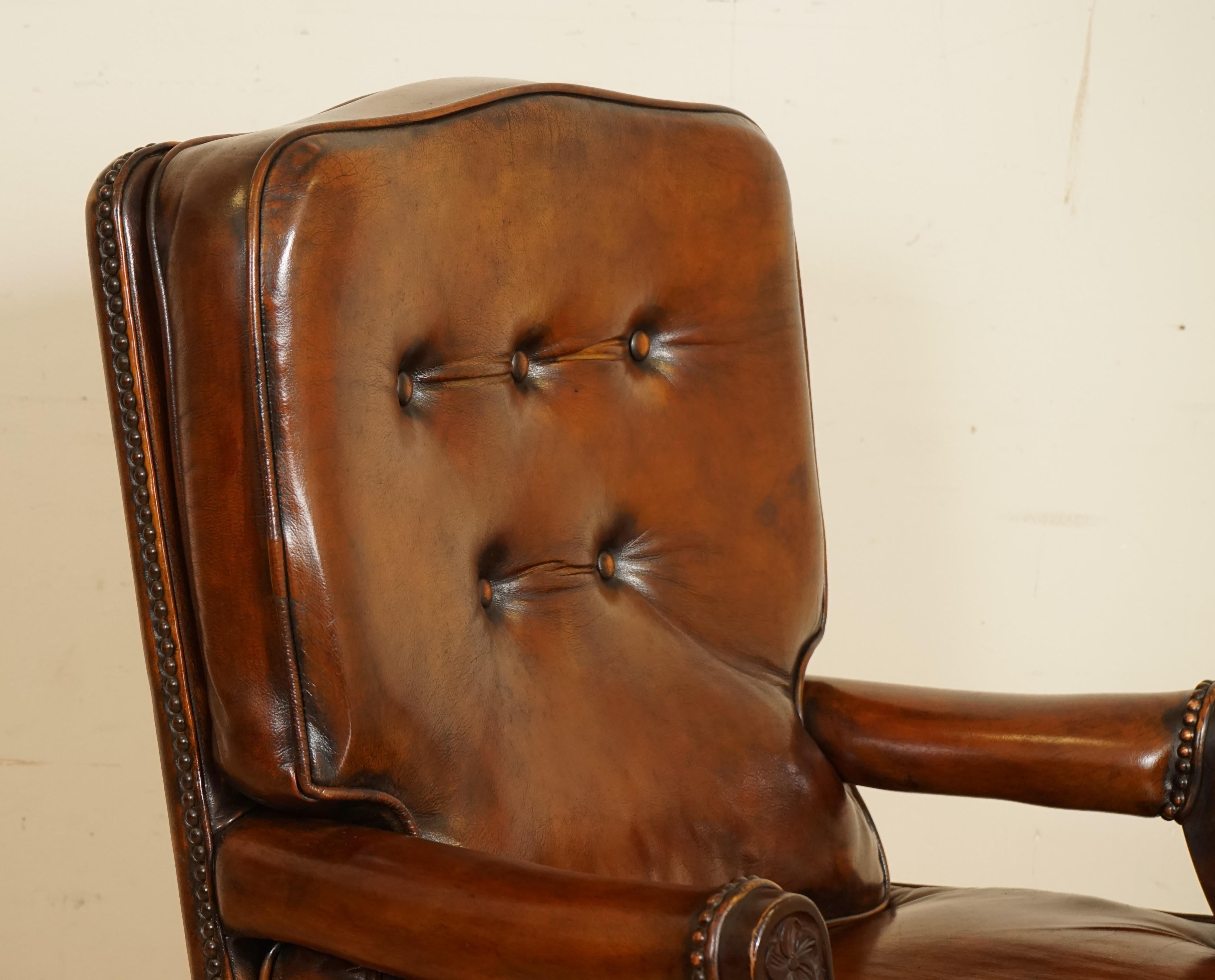 Fully Restored Hand Dyed Directors Captains Office Chair 5