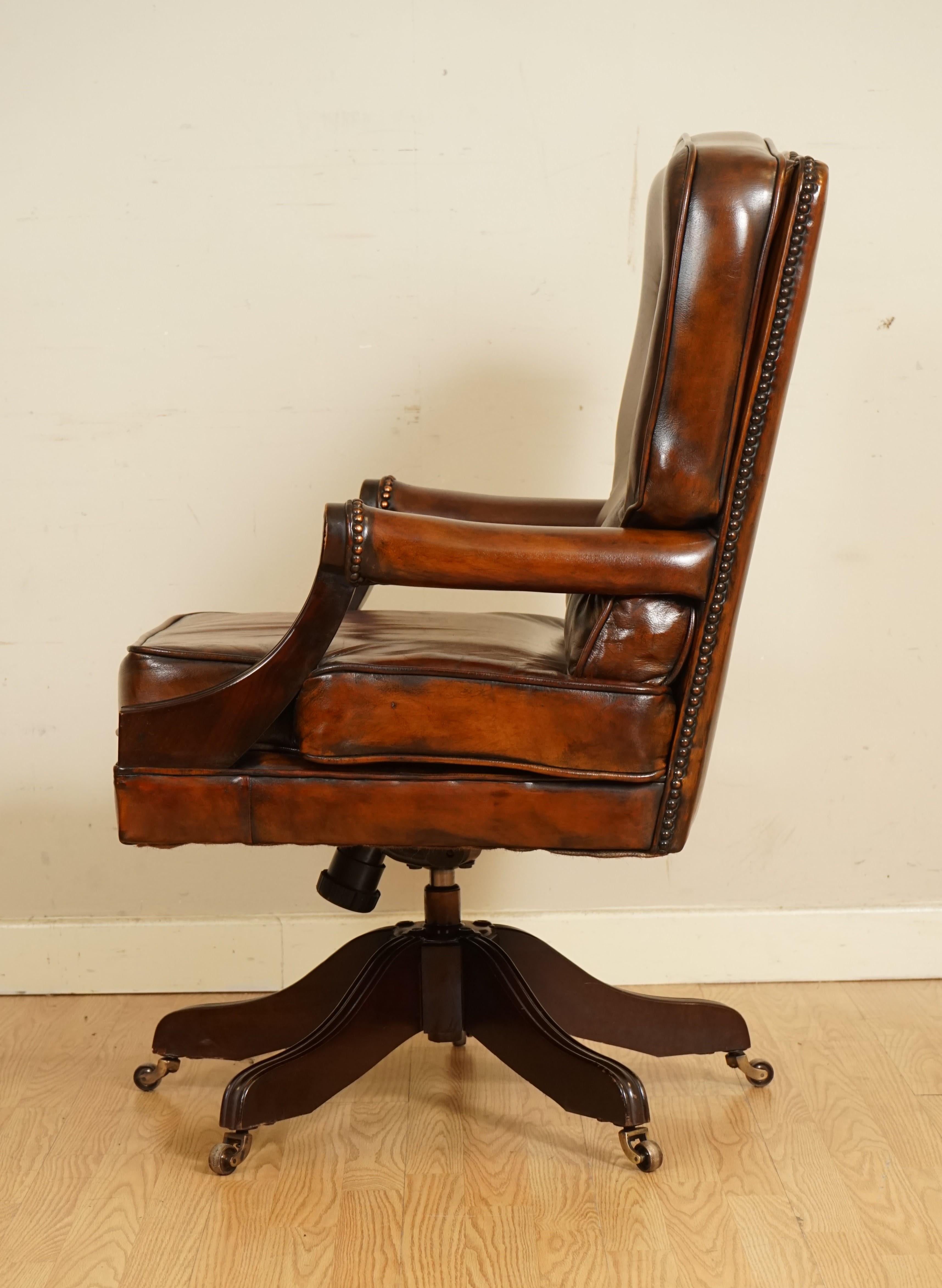 Fully Restored Hand Dyed Directors Captains Office Chair 2