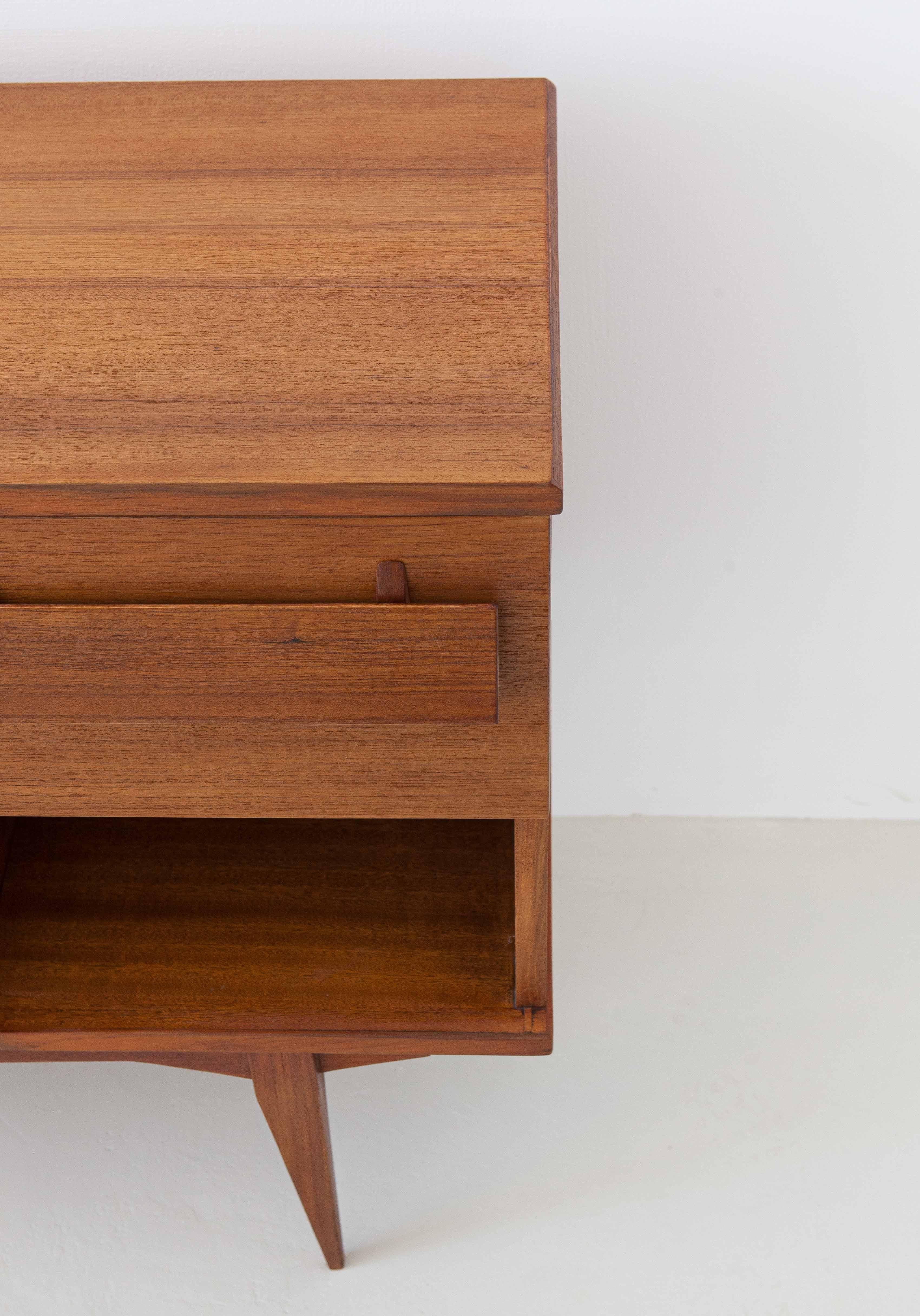 Fully Restored Italian Teak Sideboard with Chest of Drawers, 1950s 4