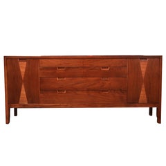 Fully Restored John Stuart for Janus Collection Walnut Dresser, Signed