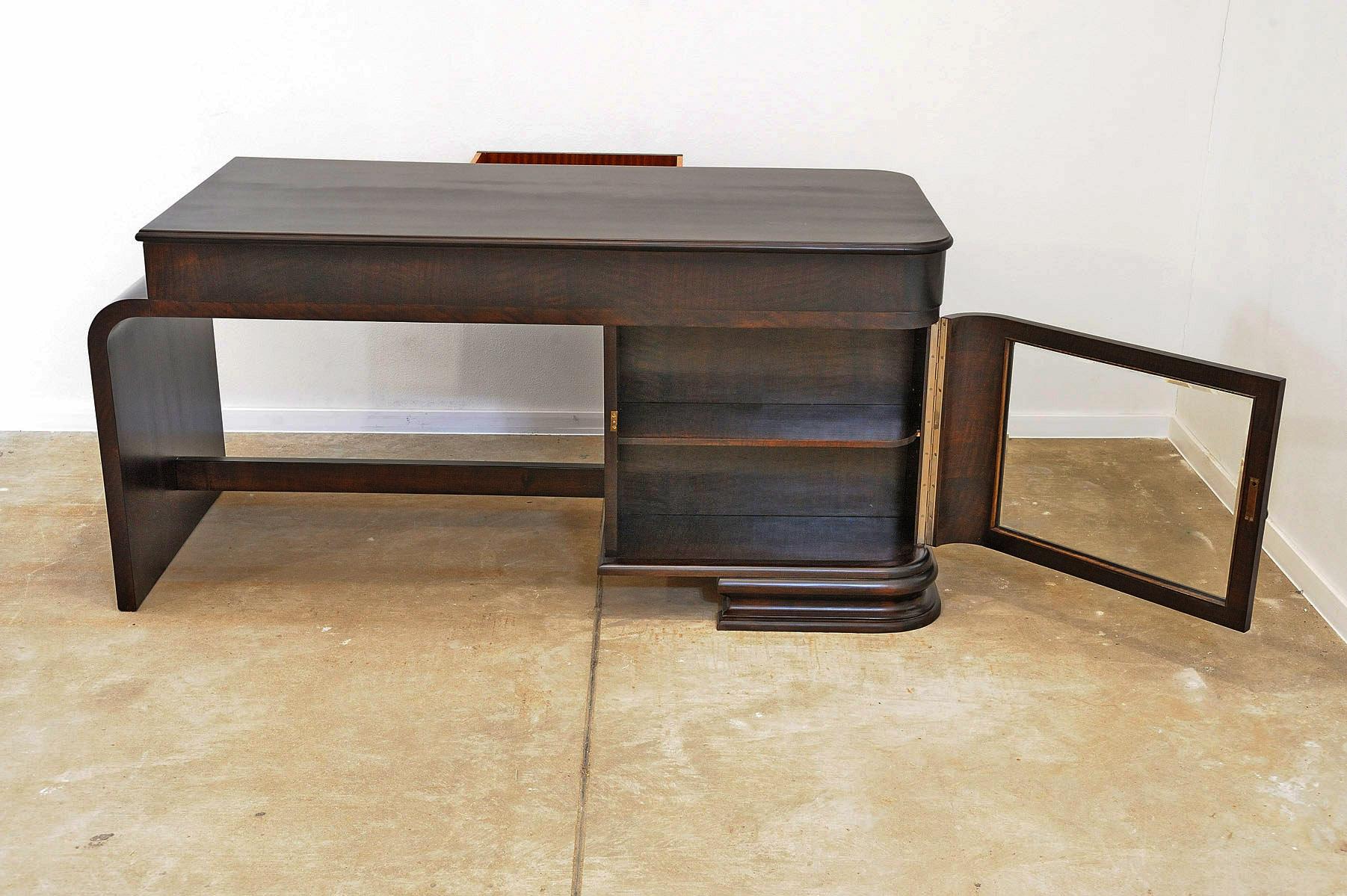  Fully restored Large ART DECO writing desk, 1930´s, Bohemia For Sale 11