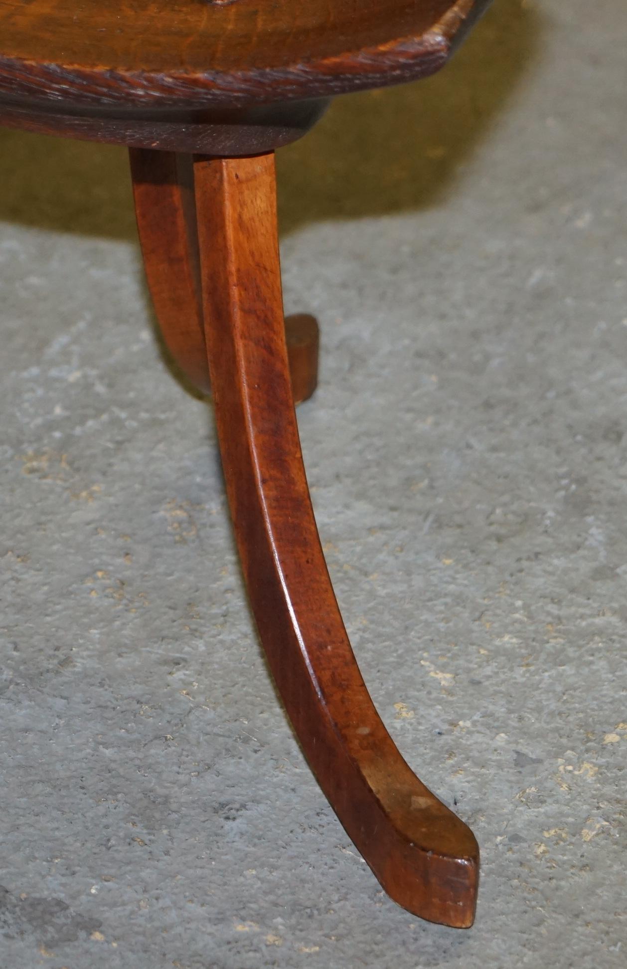 Oak Fully Restored Liberty's London Thebes Stool L Wyburd Original Antique Victorian For Sale