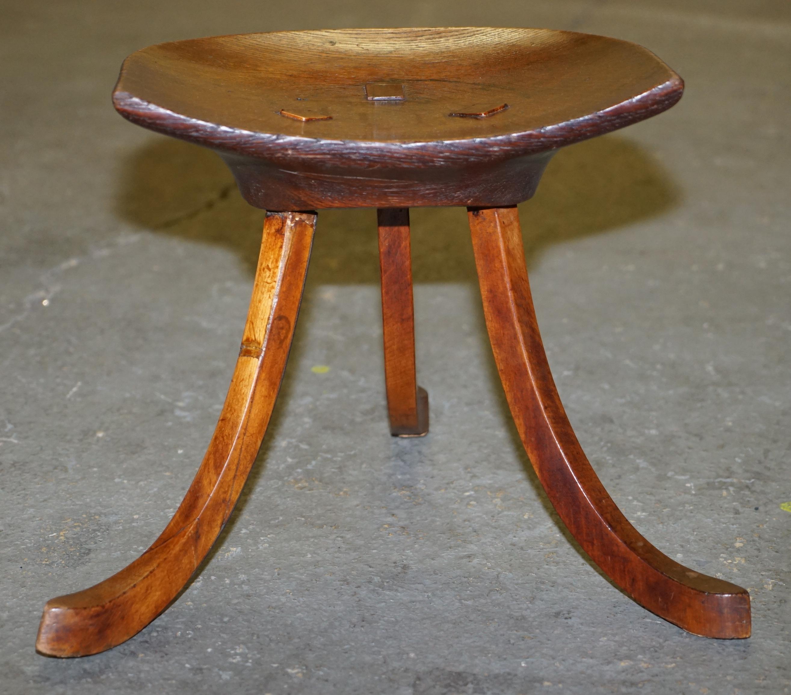 Fully Restored Liberty's London Thebes Stool L Wyburd Original Antique Victorian In Fair Condition For Sale In West Sussex, Pulborough