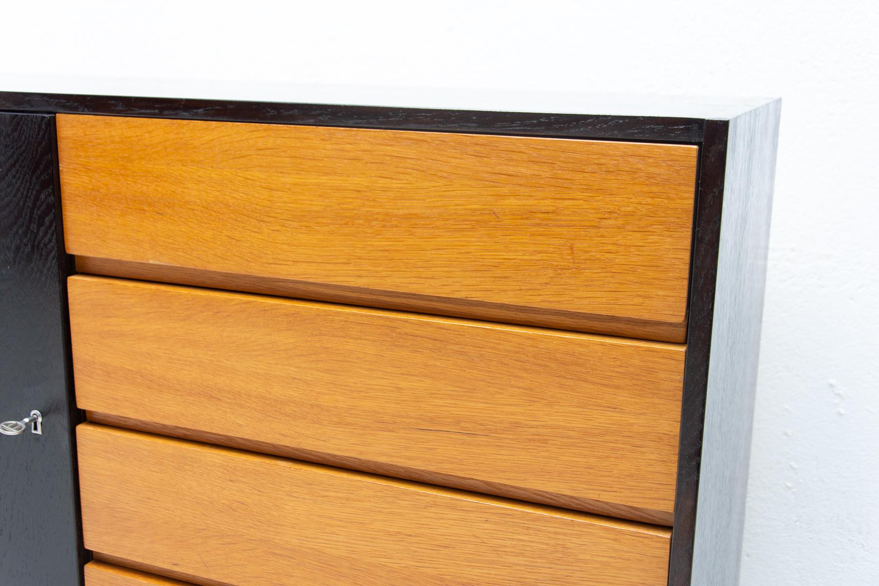 Fully Restored Mid Century Chest of Drawers U-458 by Jiri Jiroutek, Czech, 60's For Sale 2