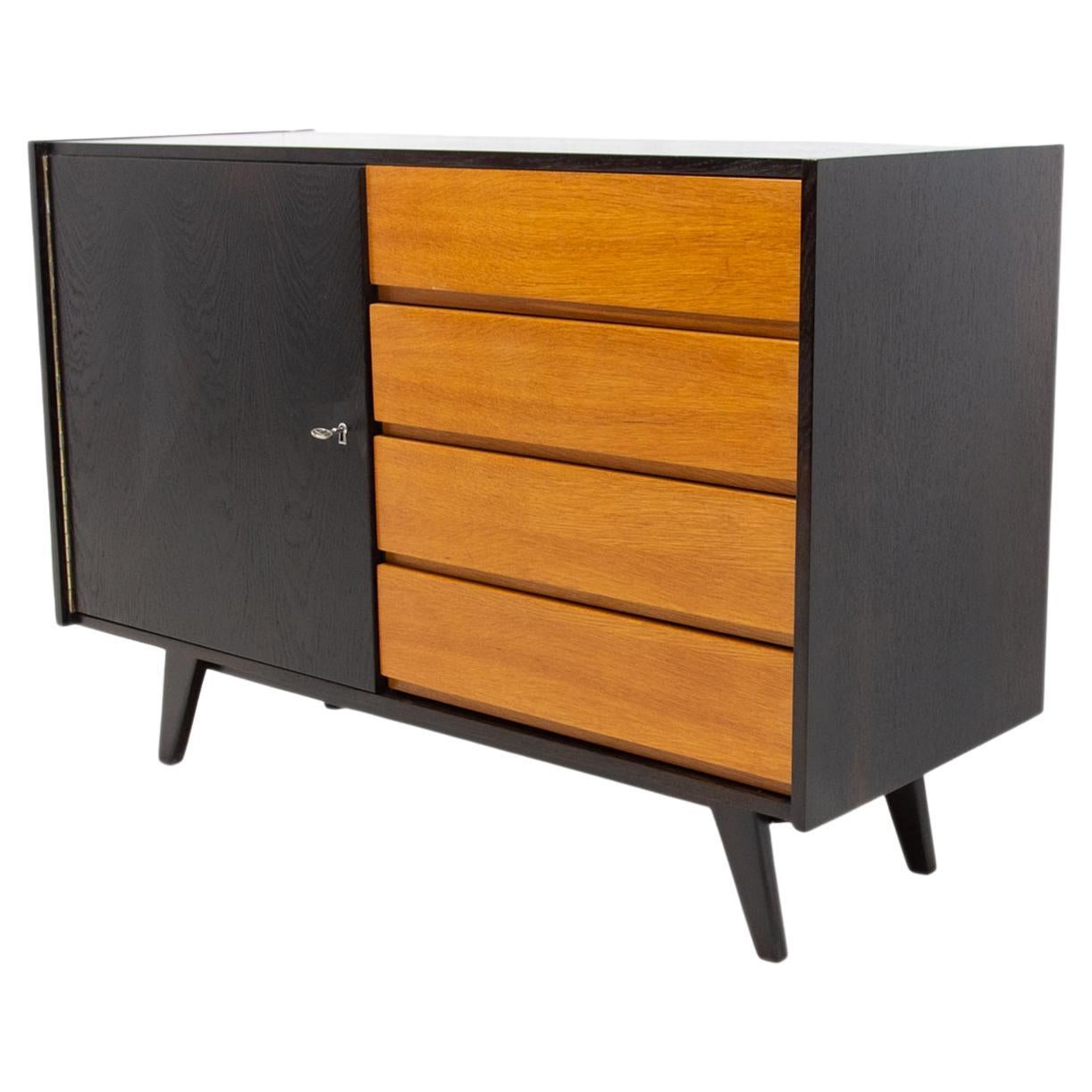 Fully Restored Mid Century Chest of Drawers U-458 by Jiri Jiroutek, Czech, 60's For Sale