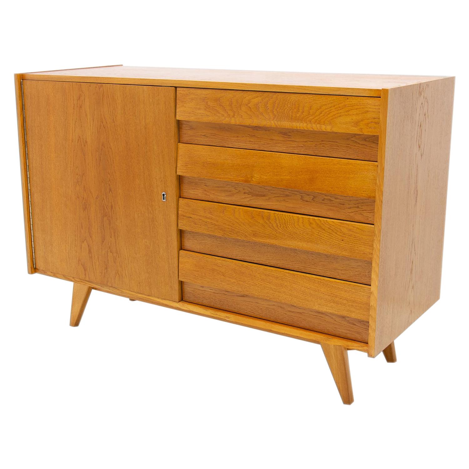 Fully Restored Mid Century Chest of Drawers U-458 by Jiri Jiroutek, Czechoslovak For Sale