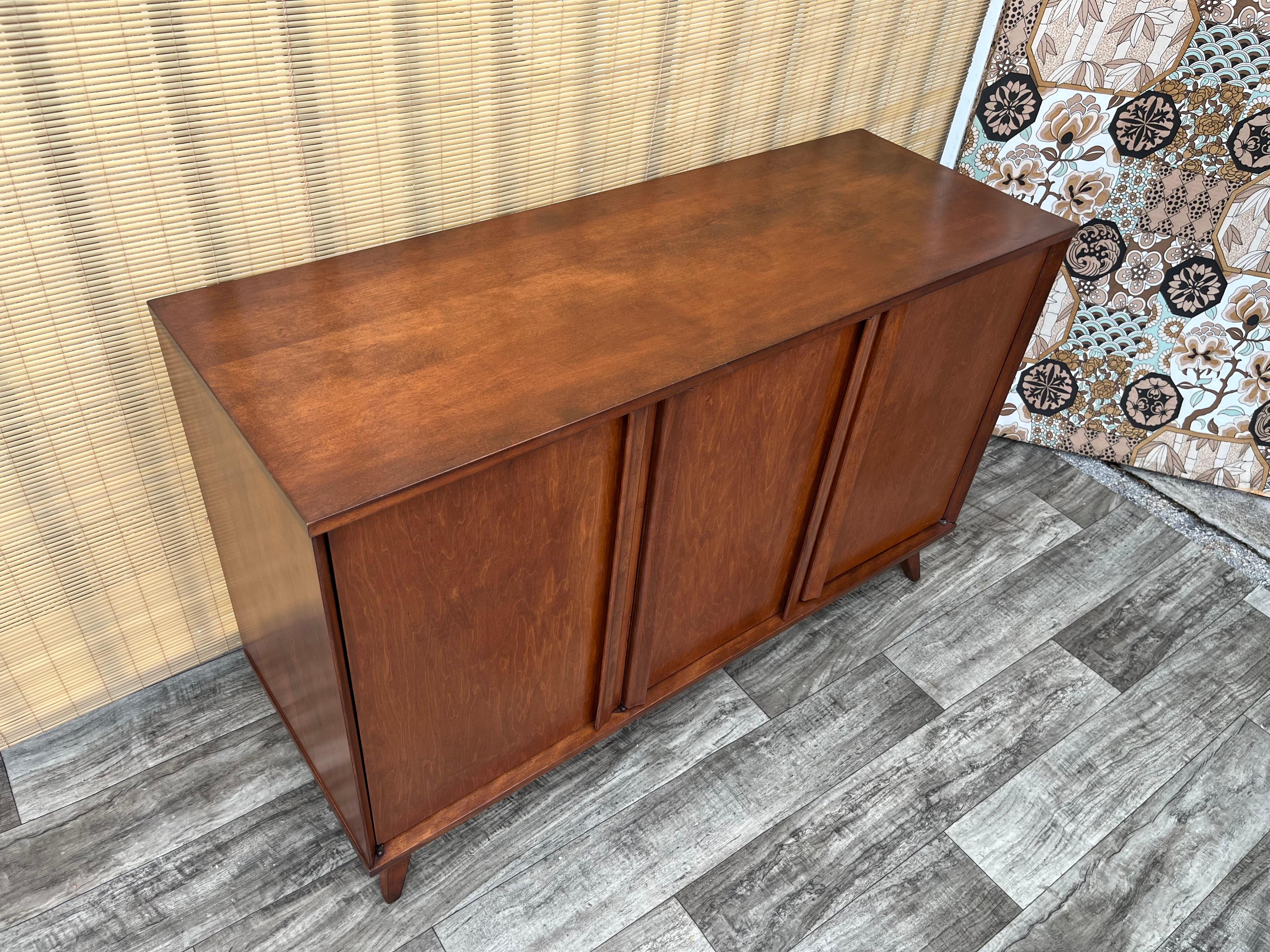 Mid-20th Century Fully Restored Mid Century Modern Sideboard Credenza. Circa 1960s. For Sale