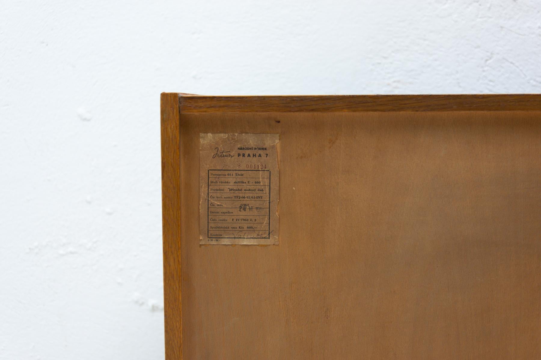 Fully Restored Mid-Century Modernist Sideboard No. U-460, by Jiří Jiroutek, Czec For Sale 11