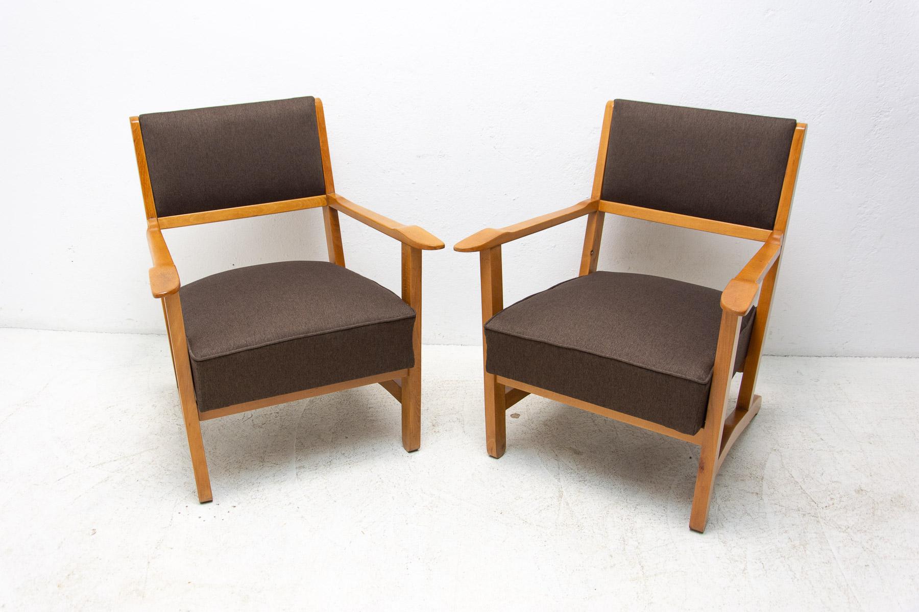 Scandinavian Modern Fully Restored Mid Century Scandinavian Style Armchairs