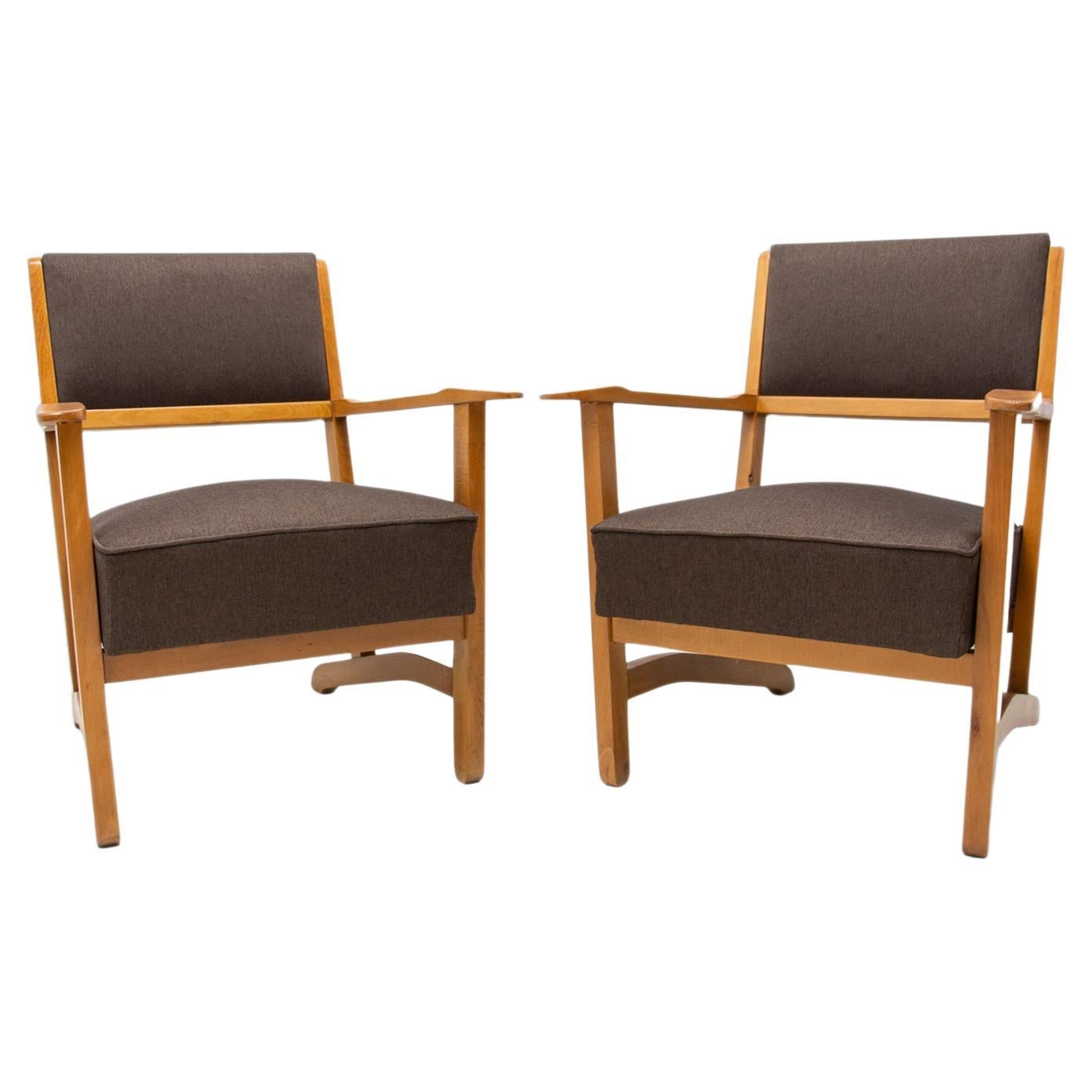 Fully Restored Mid Century Scandinavian Style Armchairs