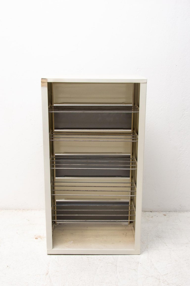 metal shoe racks for sale on Fully Restored Midcentury Colour Sheet Metal Shoe Rack Eastern Bloc 1960 S For Sale At 1stdibs