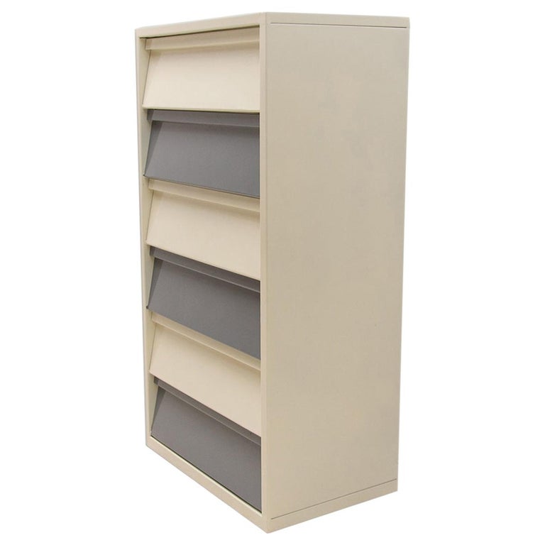 Fully Restored Midcentury Colour Sheet Metal Shoe Rack, Eastern Bloc ...