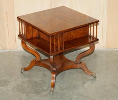 FULLY RESTORED MUSEUM QUALITY ENGLISH REGENCY CiRCA 1820 HARDWOOD BOOK TABLE