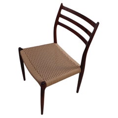 Fully Restored Niels Otto Møller Model 78 Rosewood Dining Chair with Papercord 