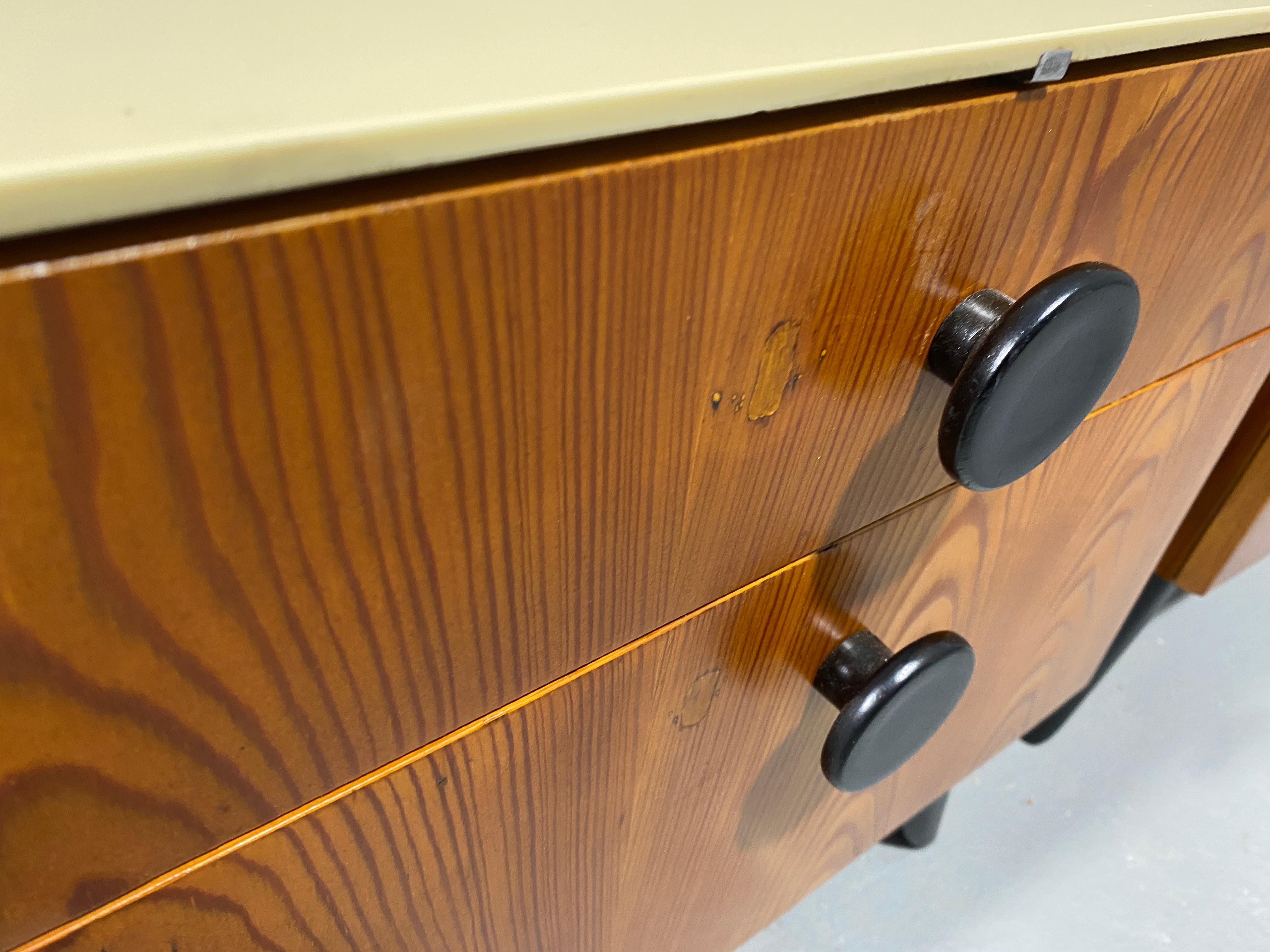 Fully restored night stands by Jindřich Halabala for ÚP Závody, 1950´s, Czech. For Sale 6
