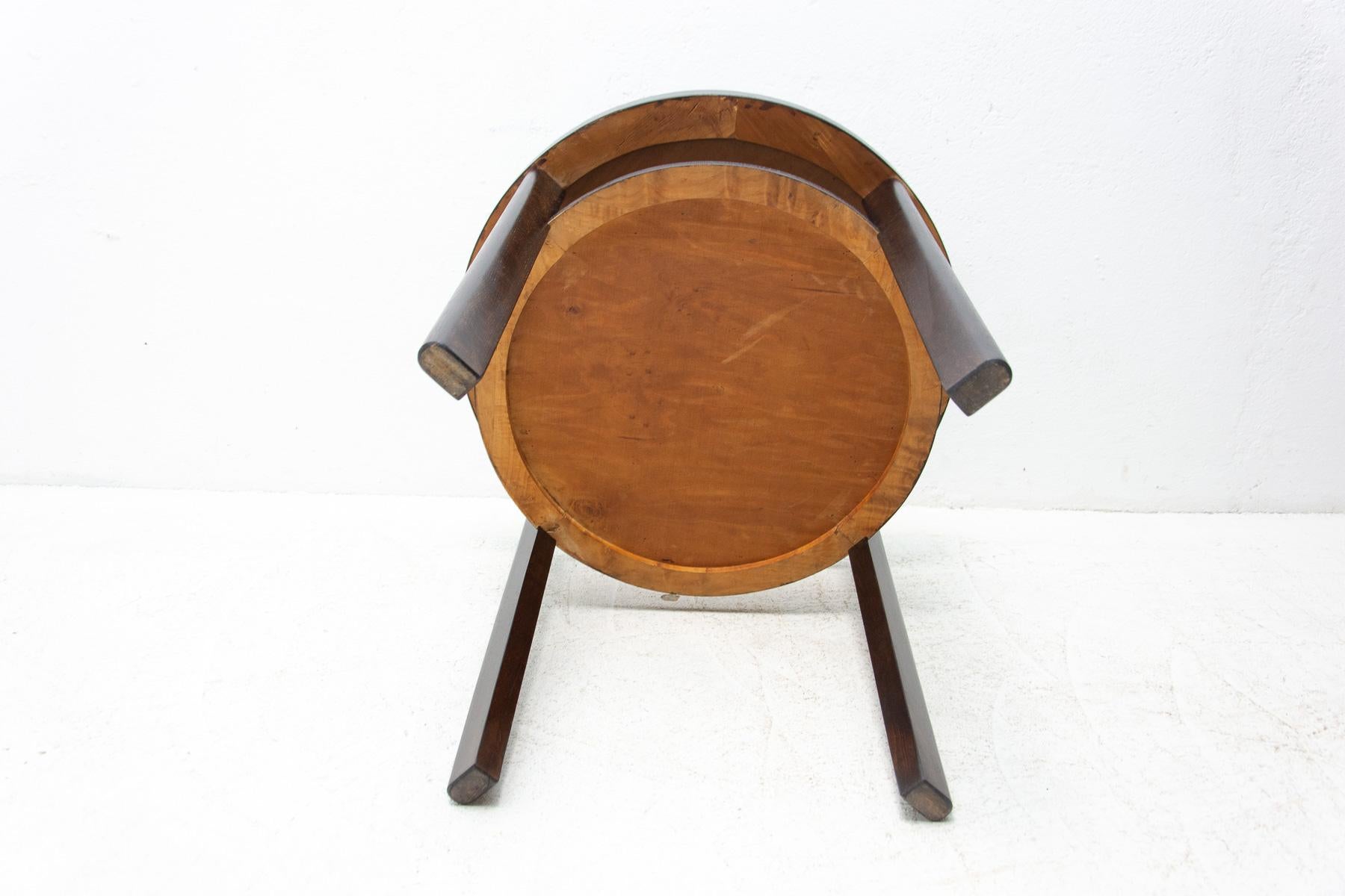 Fully Restored Oak Coffee Table, 1950´S, Czechoslovakia For Sale 5