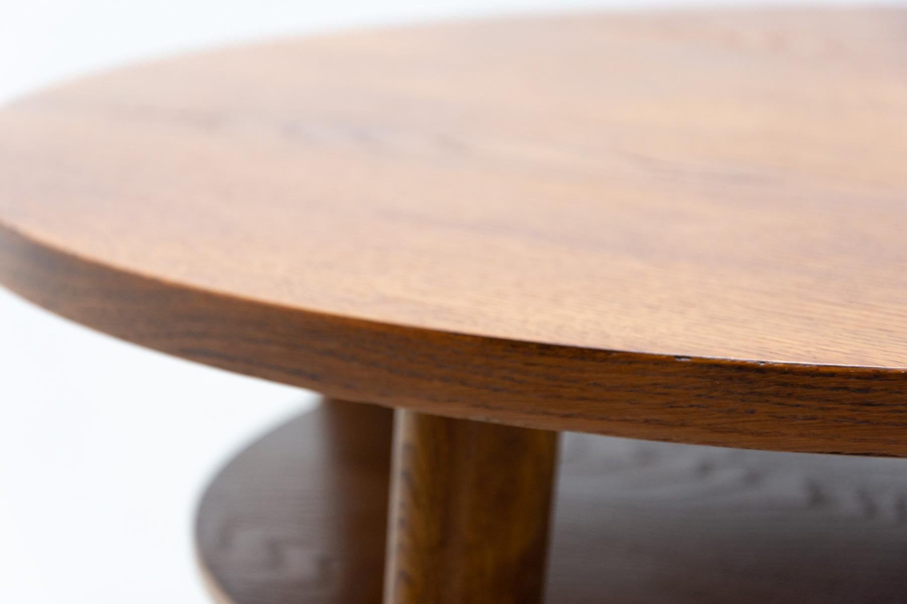 Fully Restored Oak Coffee Table, Czechoslovakia, 1960´s For Sale 4