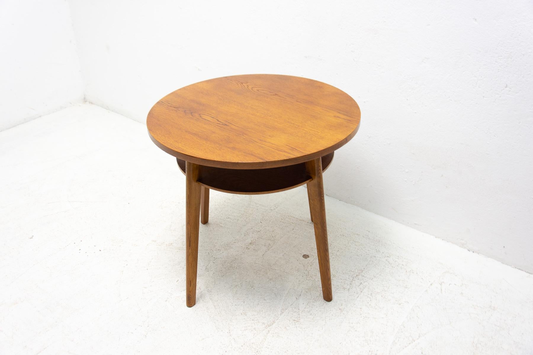 Wood Fully Restored Oak Coffee Table, Czechoslovakia, 1960´s For Sale