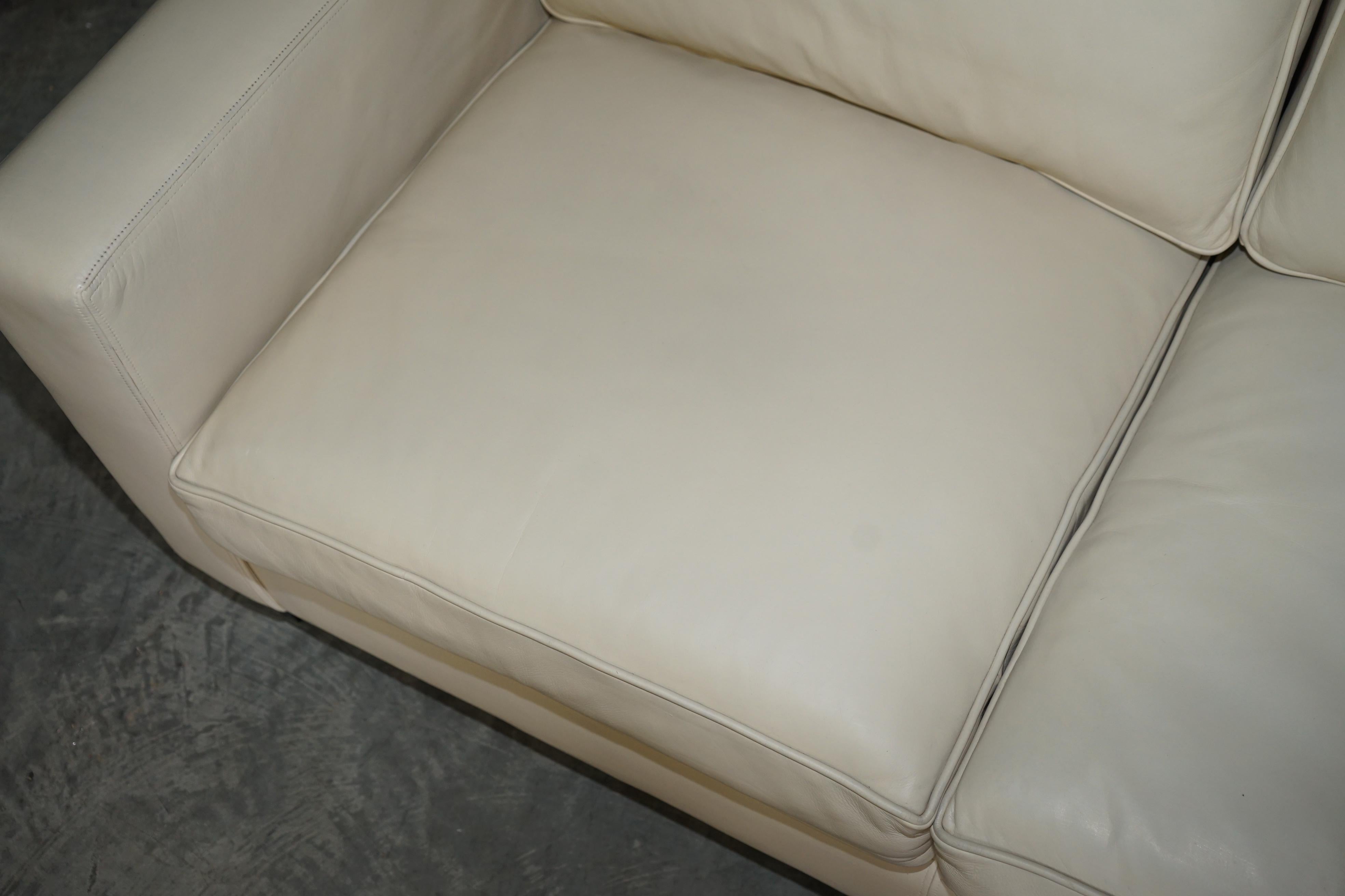 Fully Restored Ralph Lauren Graham 3-4 Seater Leather Sofa Hardwood For Sale 1