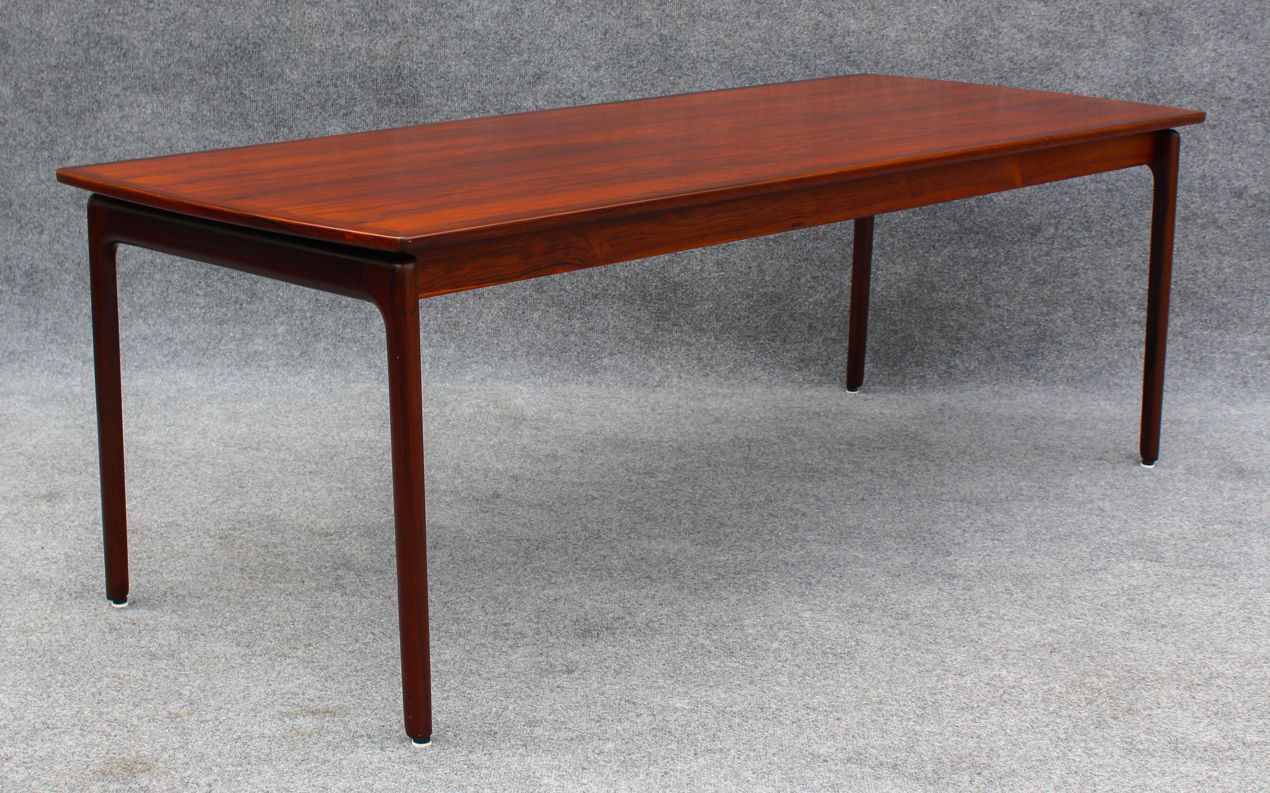 Danish Fully Restored & Rare Ole Wanscher Floating Top Rosewood Coffee Table 1960s For Sale